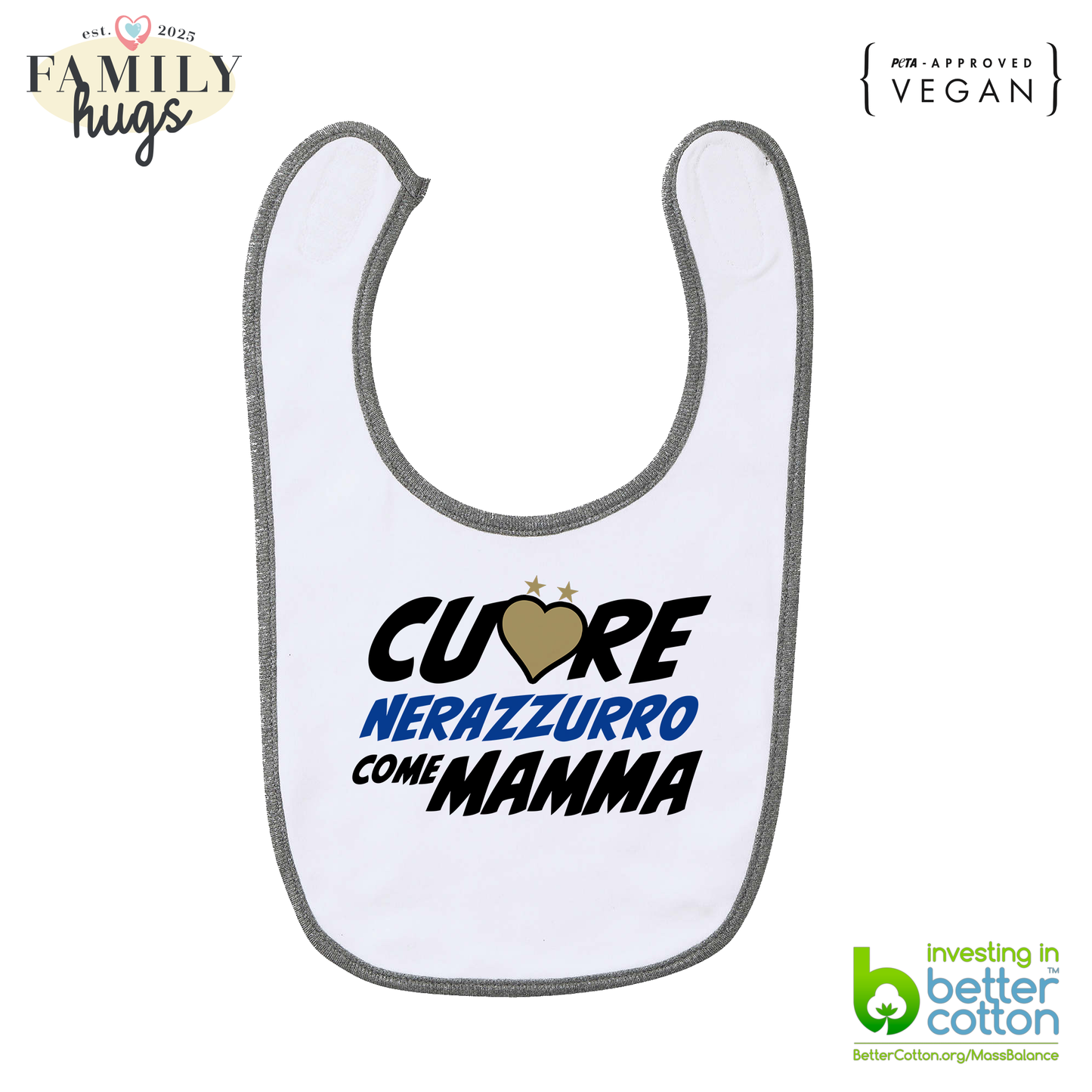bavaglino -cuore nerazzurro come mamma