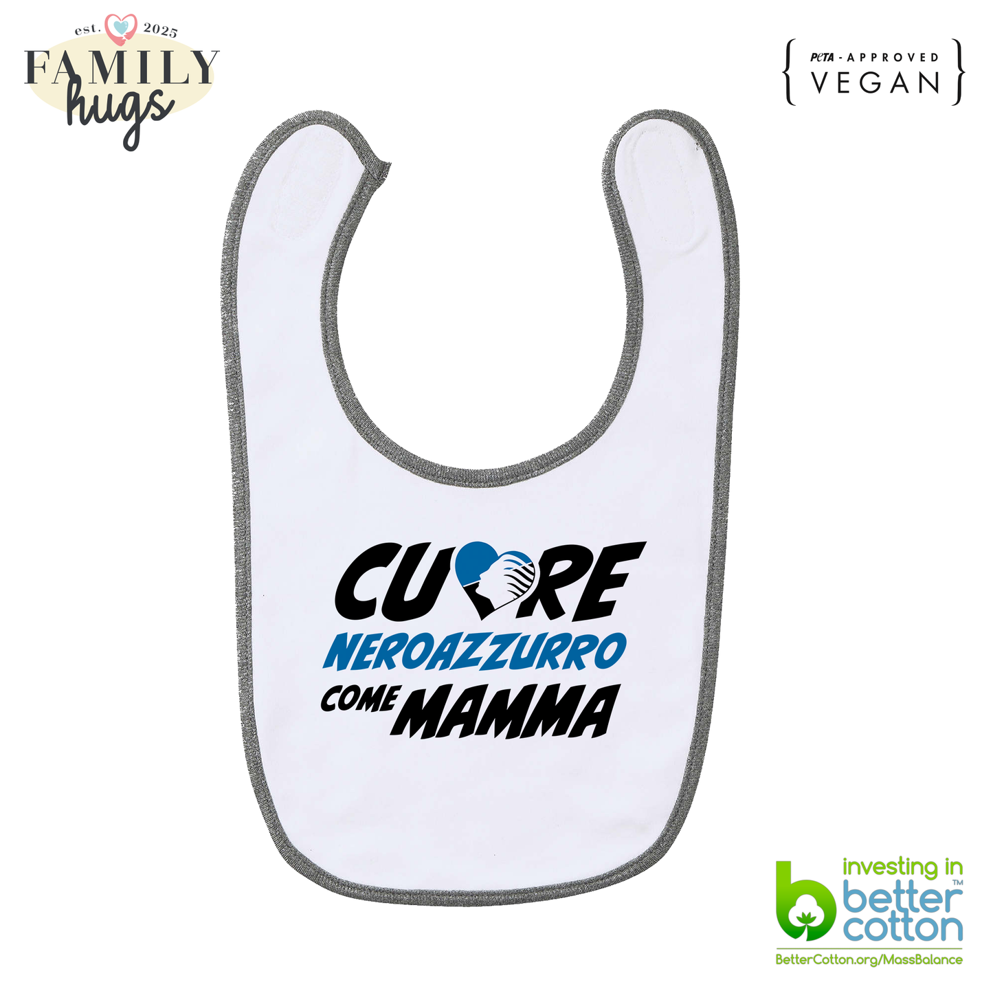 bavaglino -cuore nerazzurro come mamma