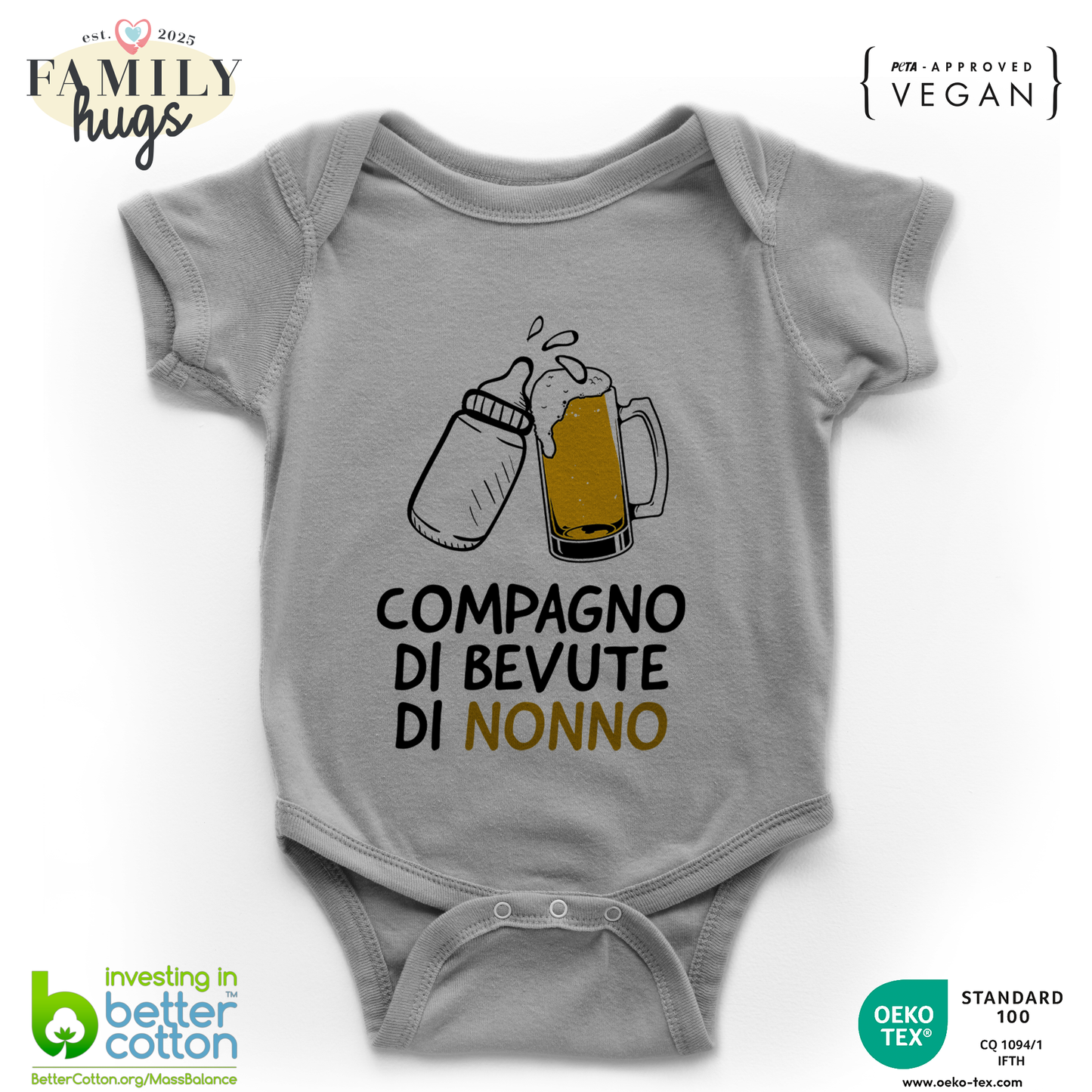 body neonato - compagno di bevute di nonno