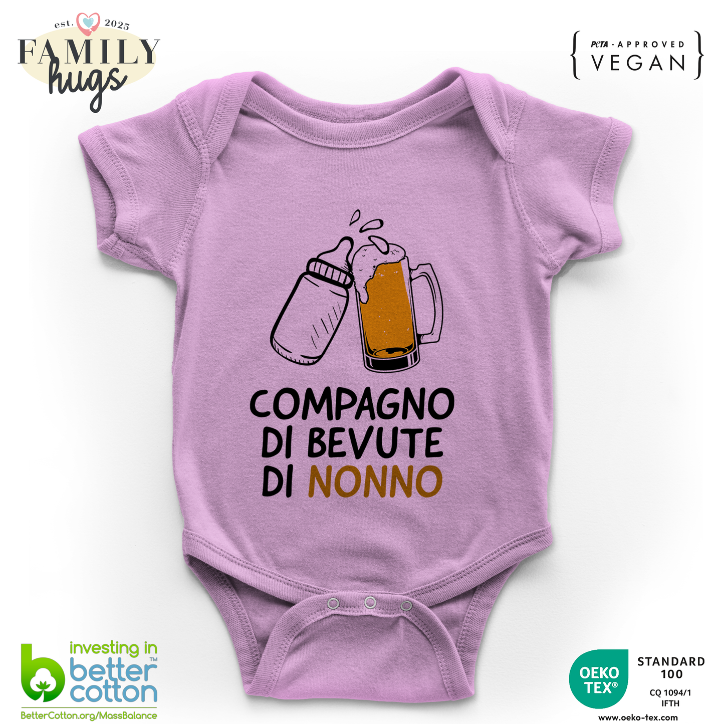 body neonato - compagno di bevute di nonno