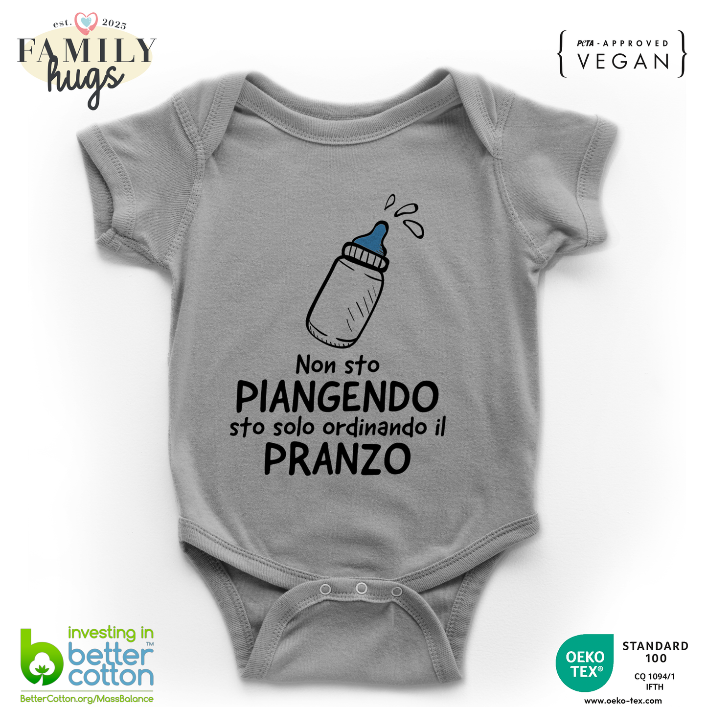 body neonato -non sto piangendo sto solo ordinando il pranzo banbino