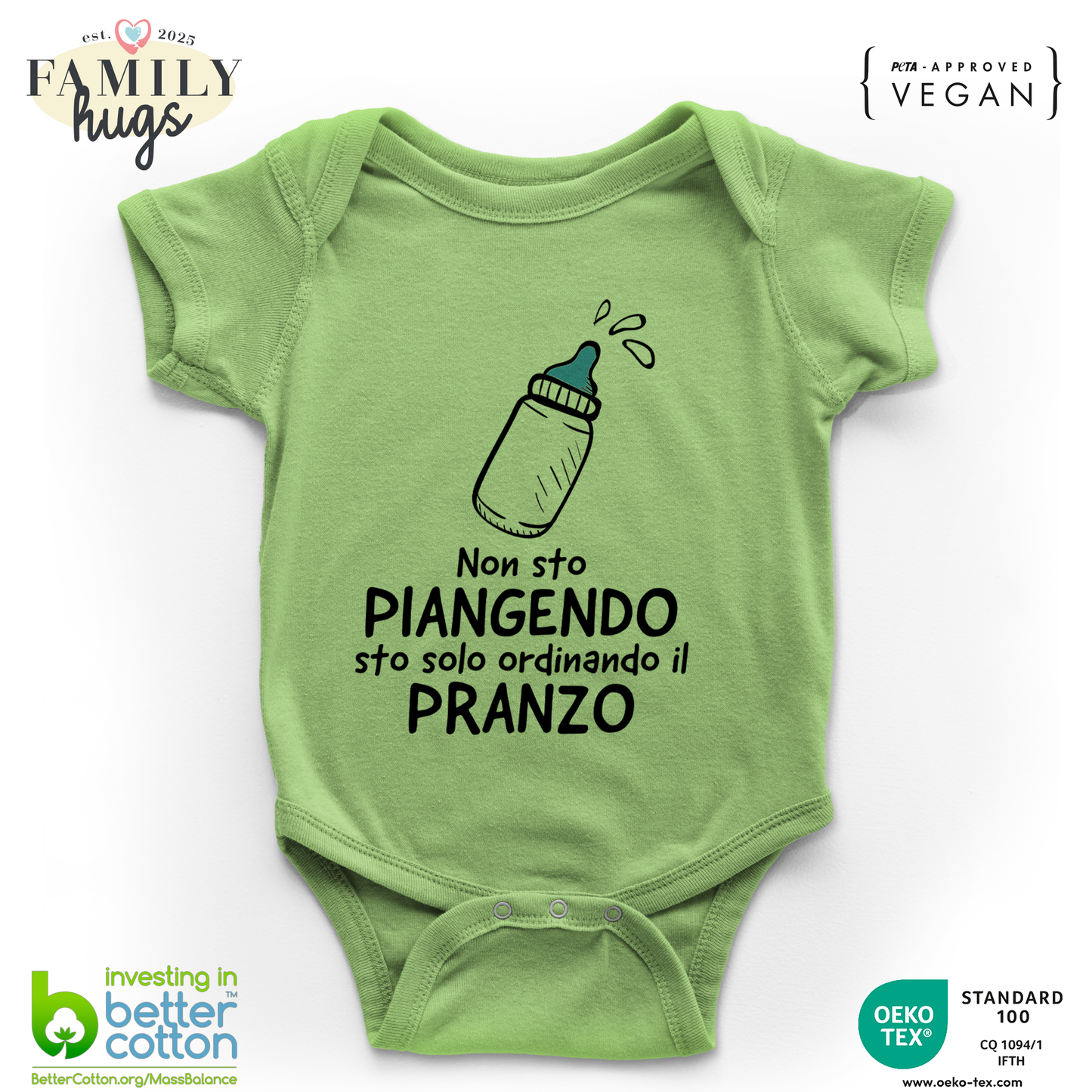 body neonato -non sto piangendo sto solo ordinando il pranzo banbino