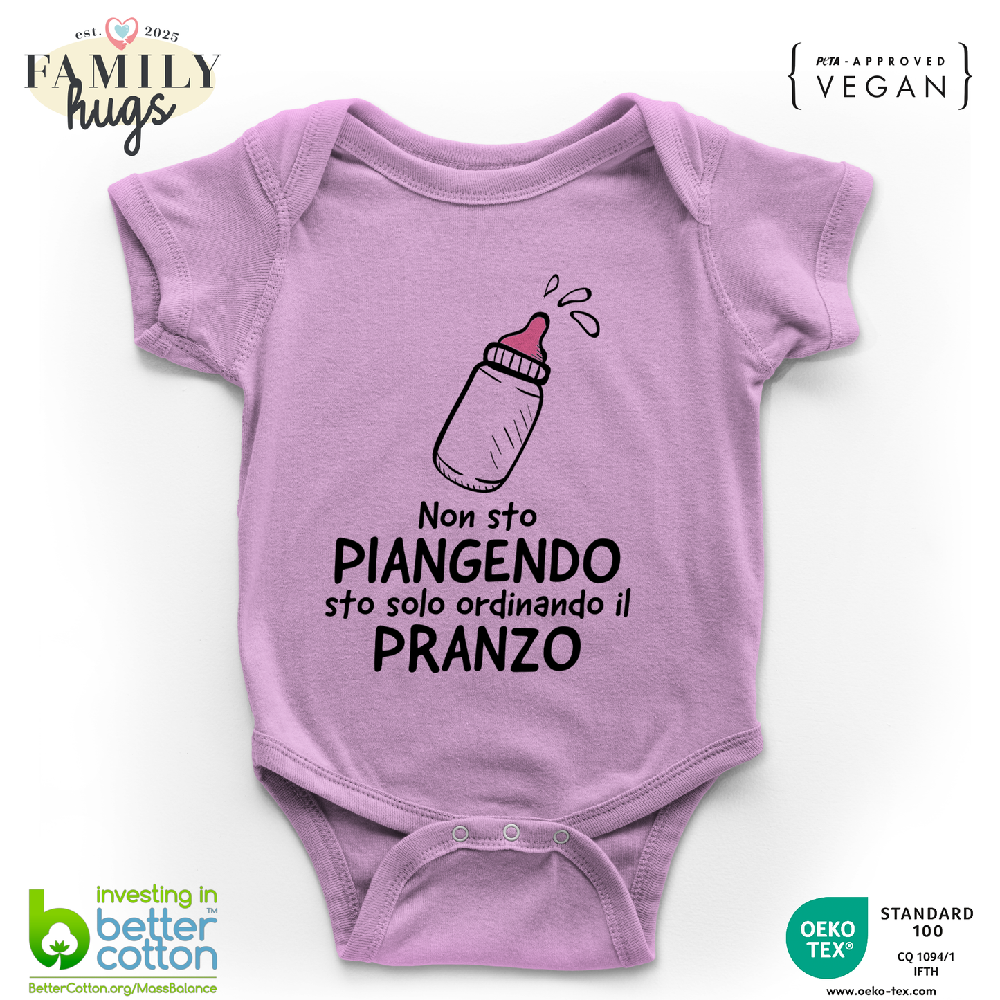 body neonato -non sto piangendo sto solo ordinando il pranzo banbina