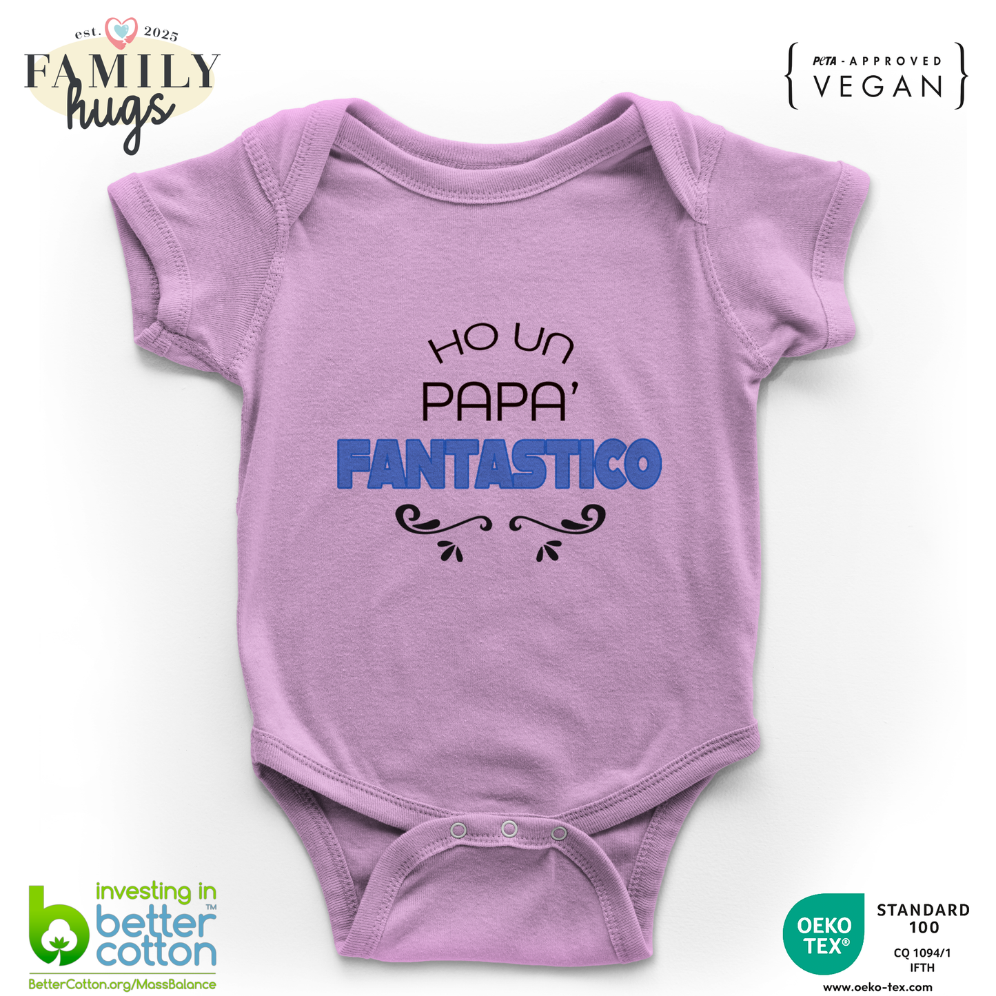 body neonato - ho un papa fantastico