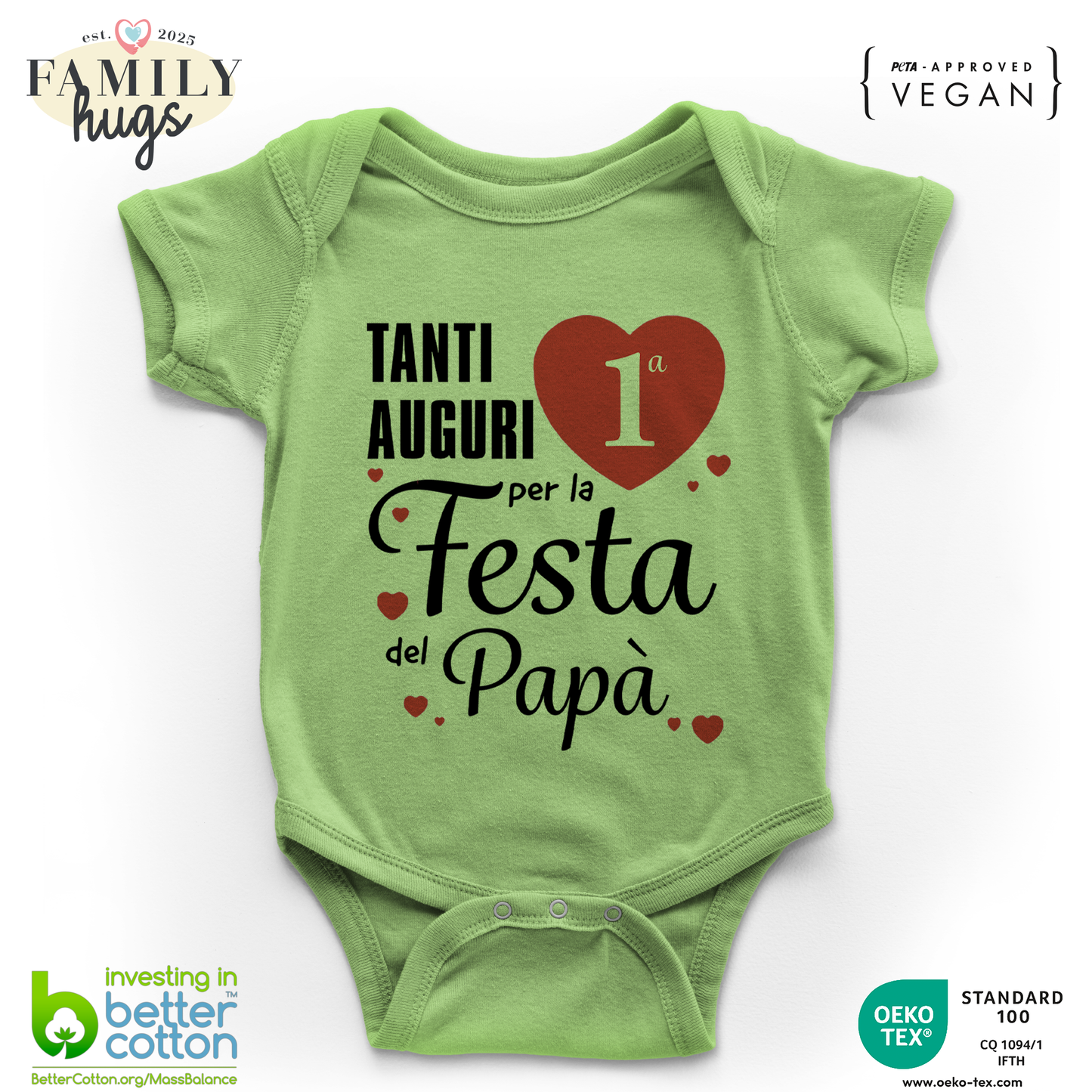 body neonato - tanti auguri per la prima festa del papa