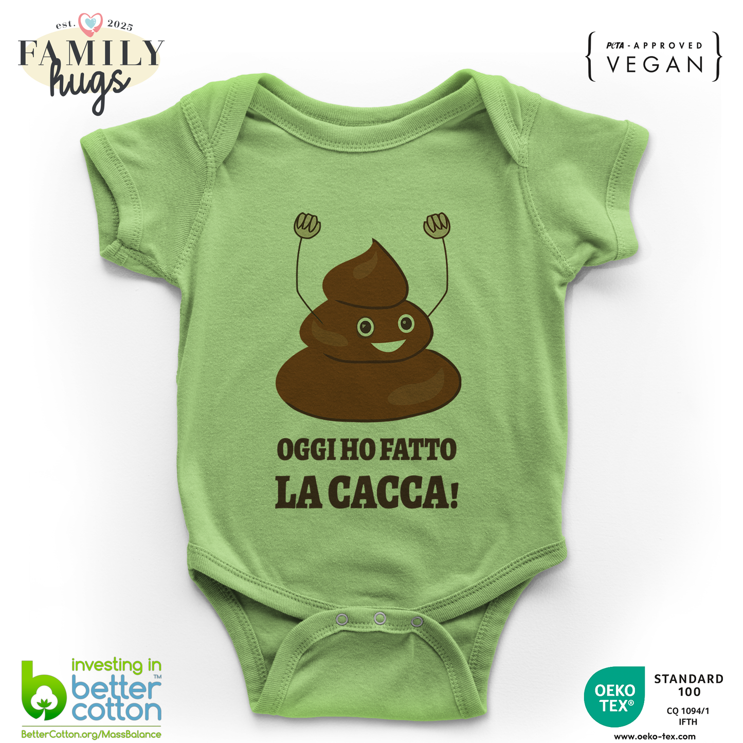 body neonato -oggi ho fatto la cacca