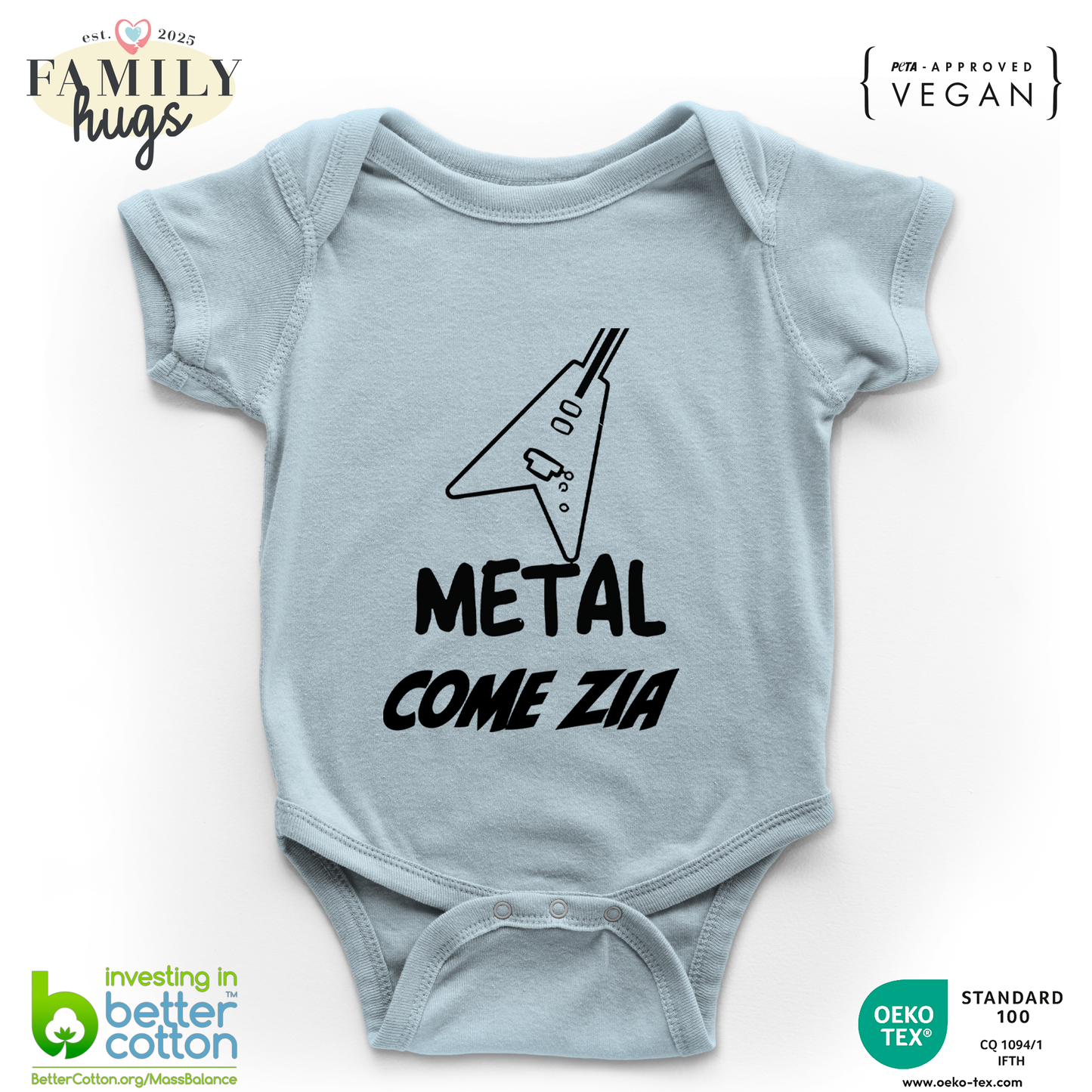 body neonato -metal come zia
