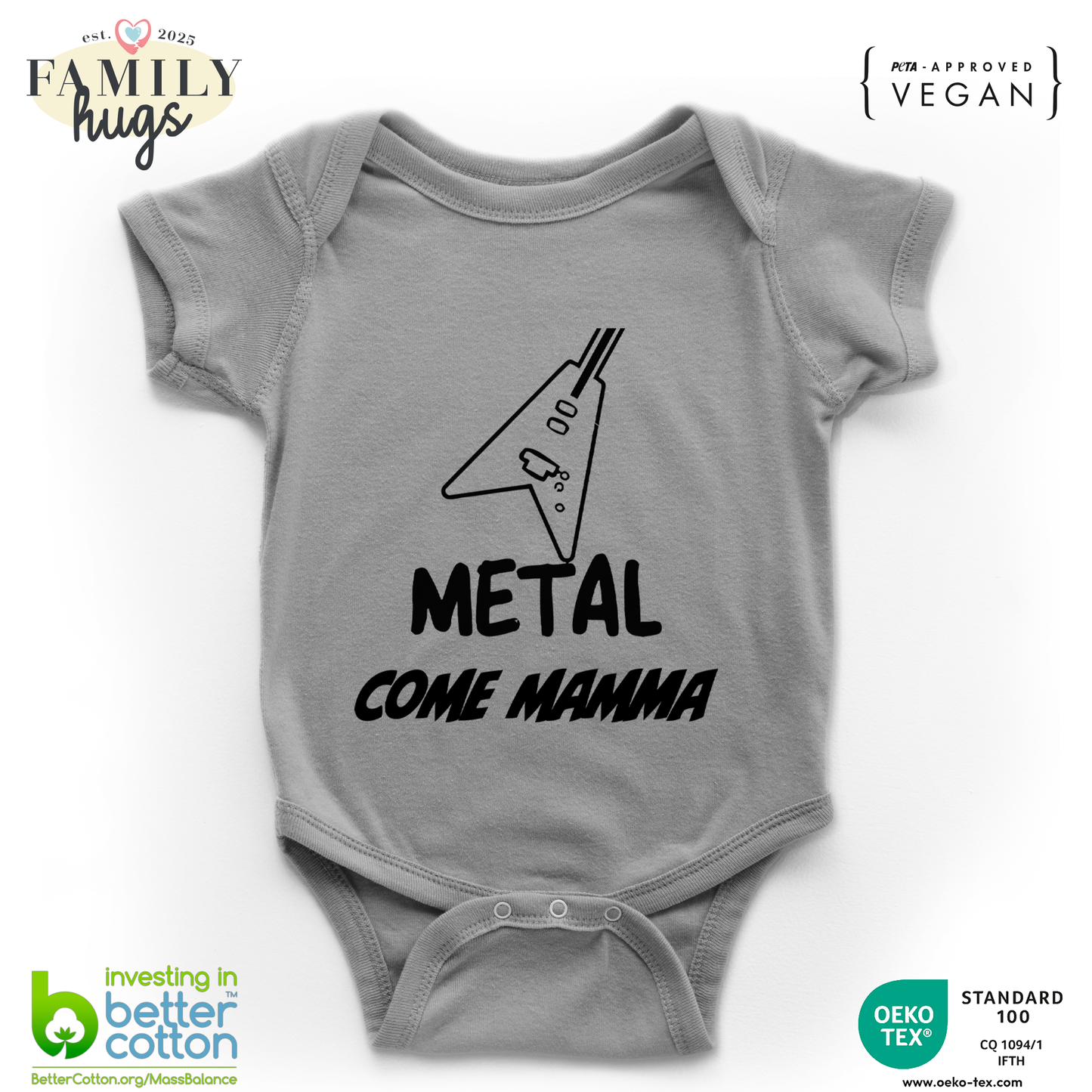 body neonato -metal come mamma