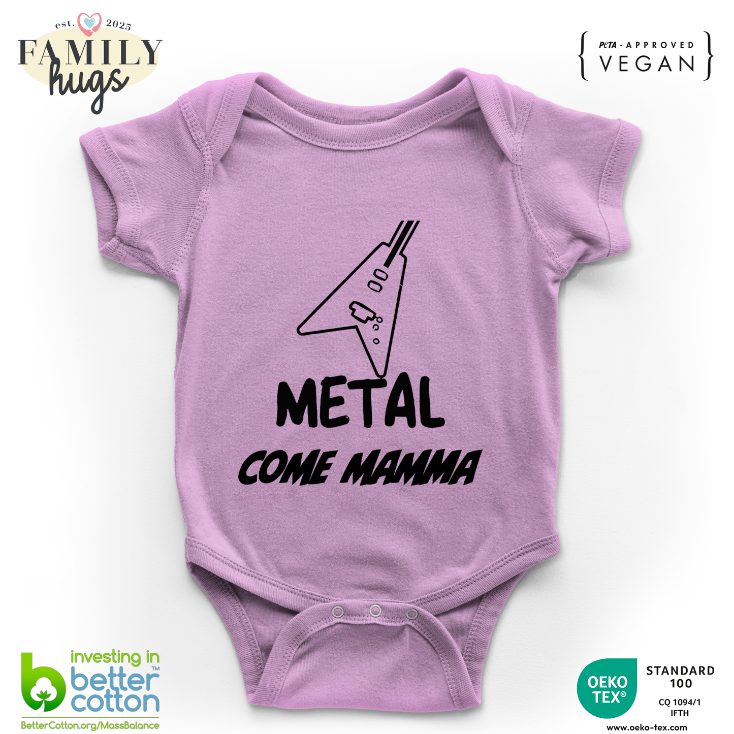body neonato -metal come mamma