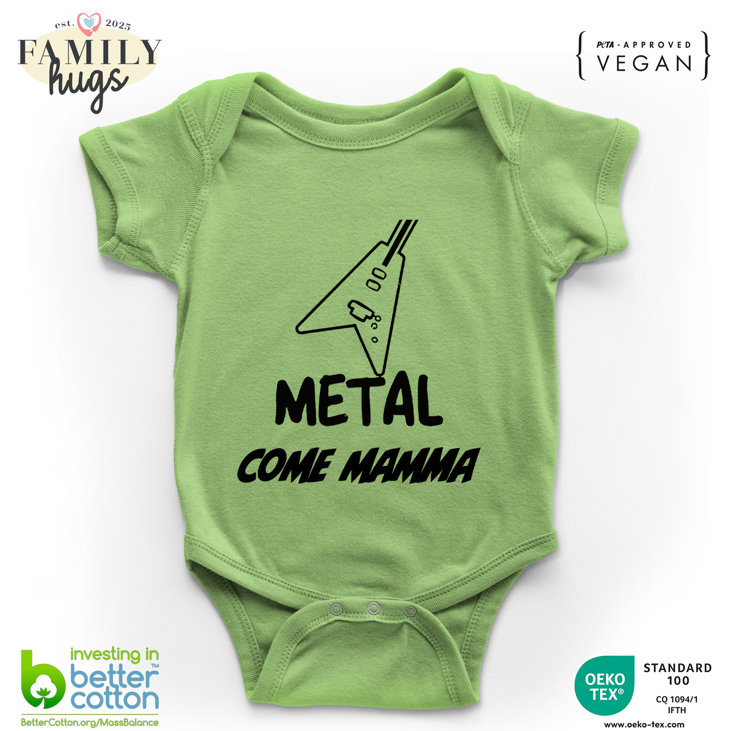 body neonato -metal come mamma
