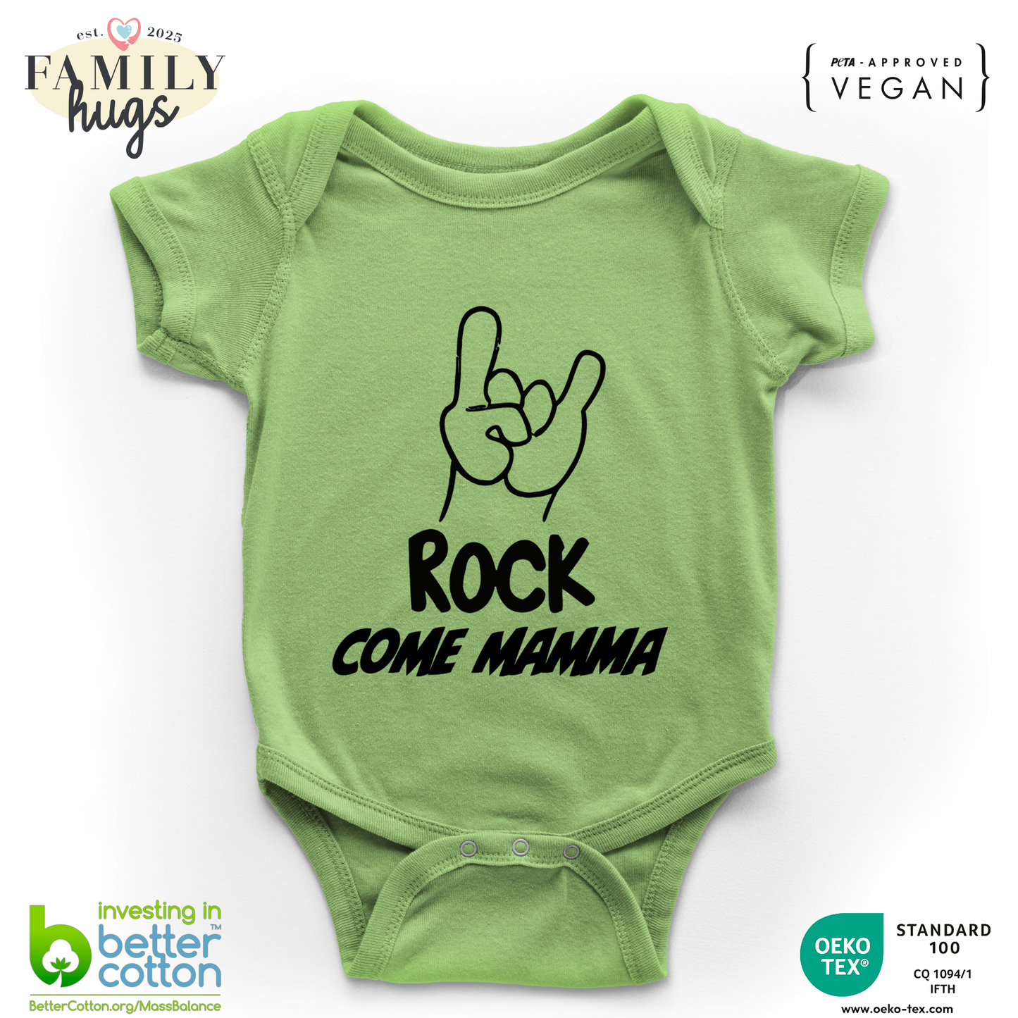 body neonato -rock corna come mamma