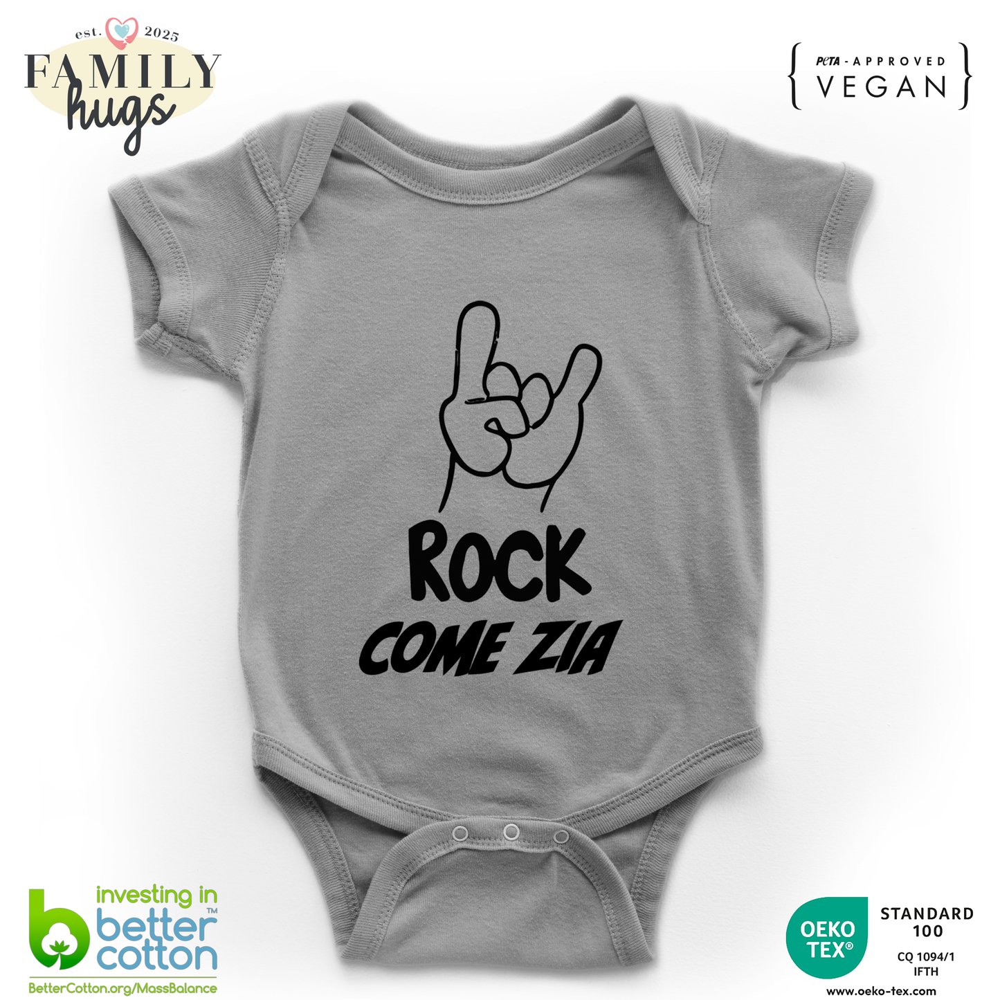 body neonato -rock corna come zia