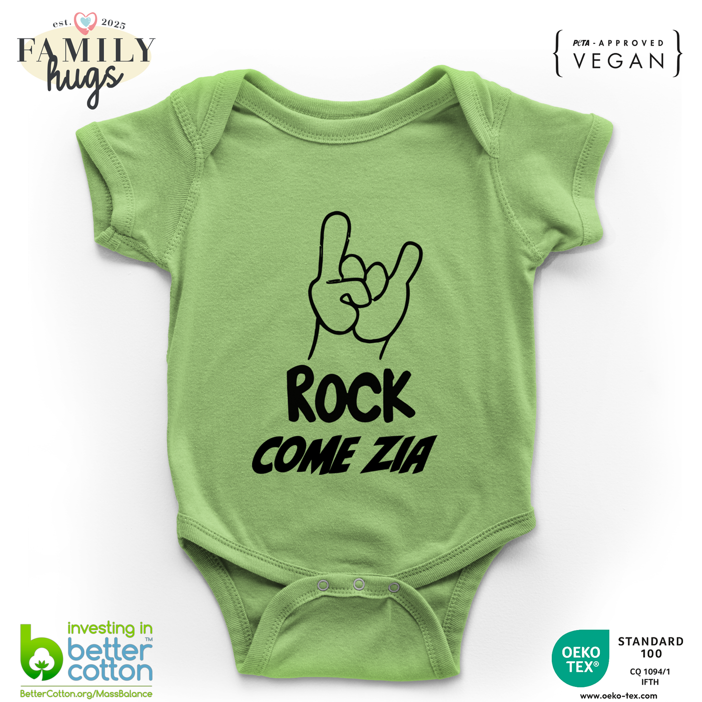 body neonato -rock corna come zia