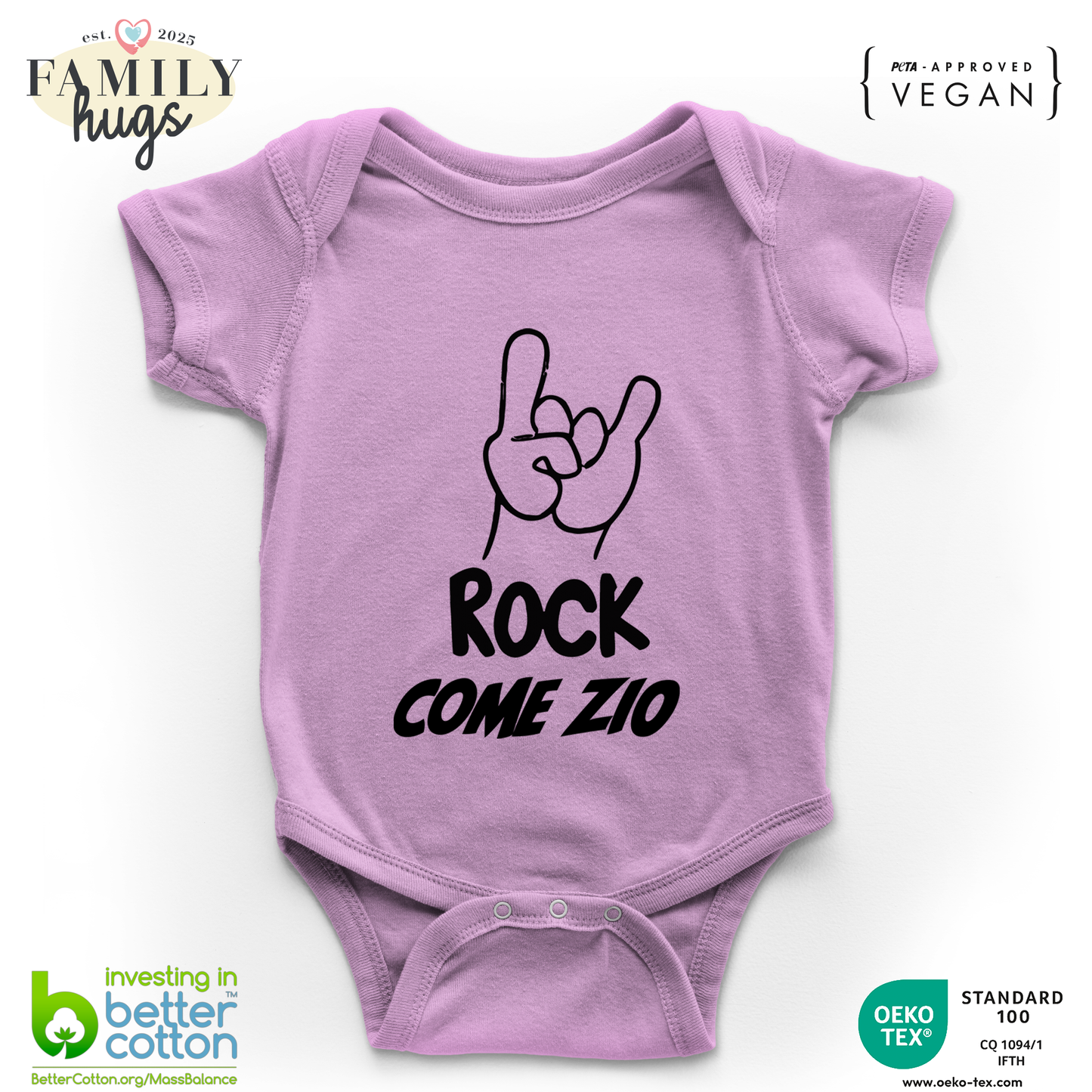 body neonato -rock corna come zio