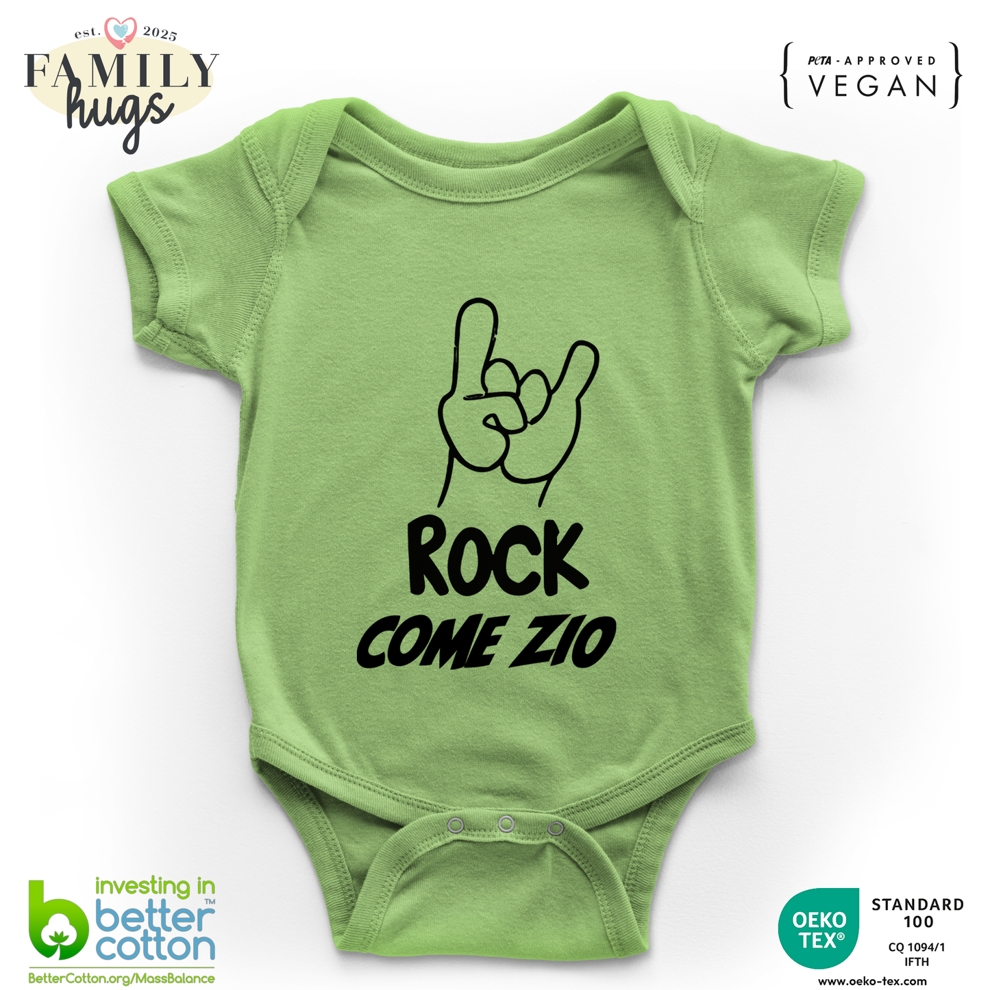 body neonato -rock corna come zio