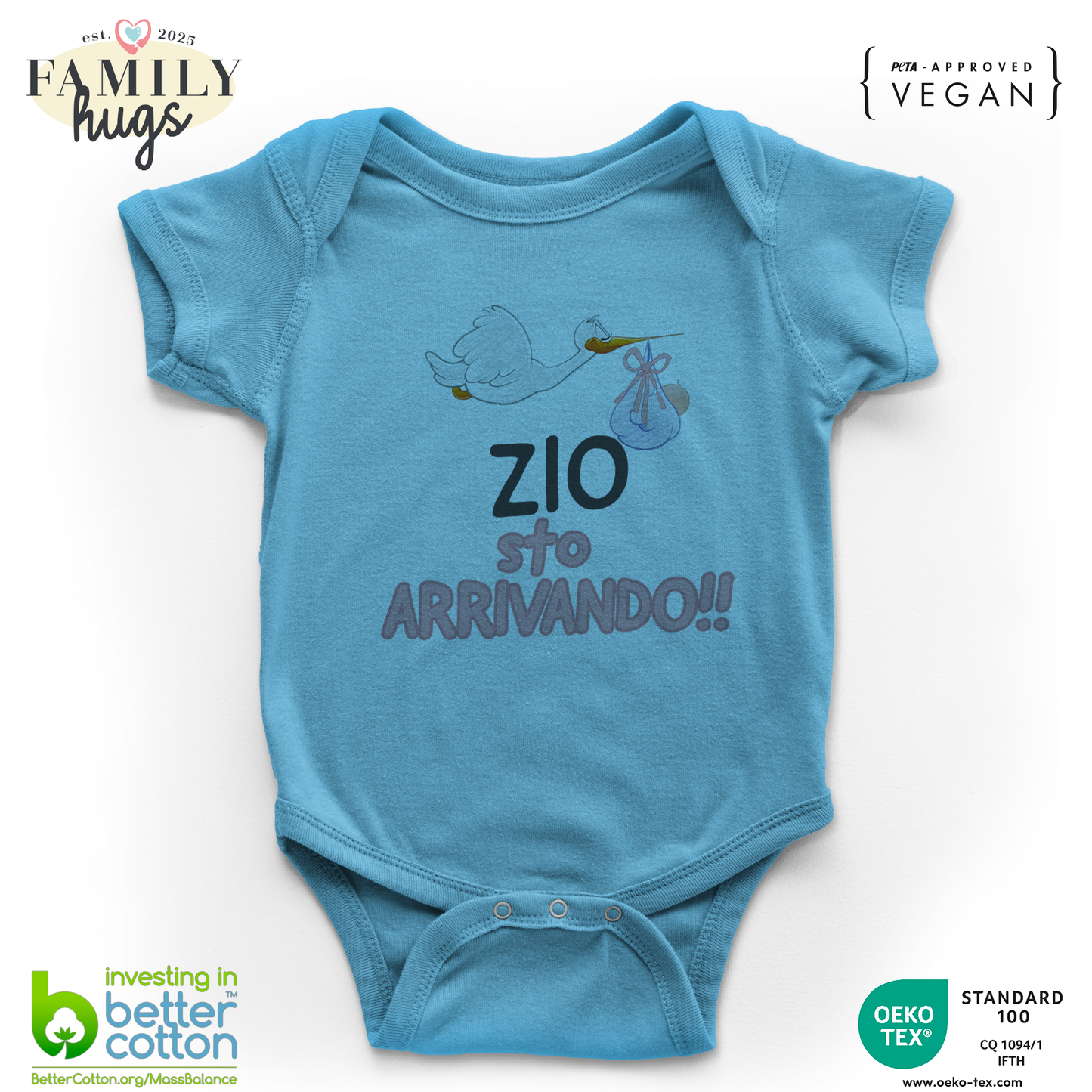 body neonato - zio sto arrivando bambina