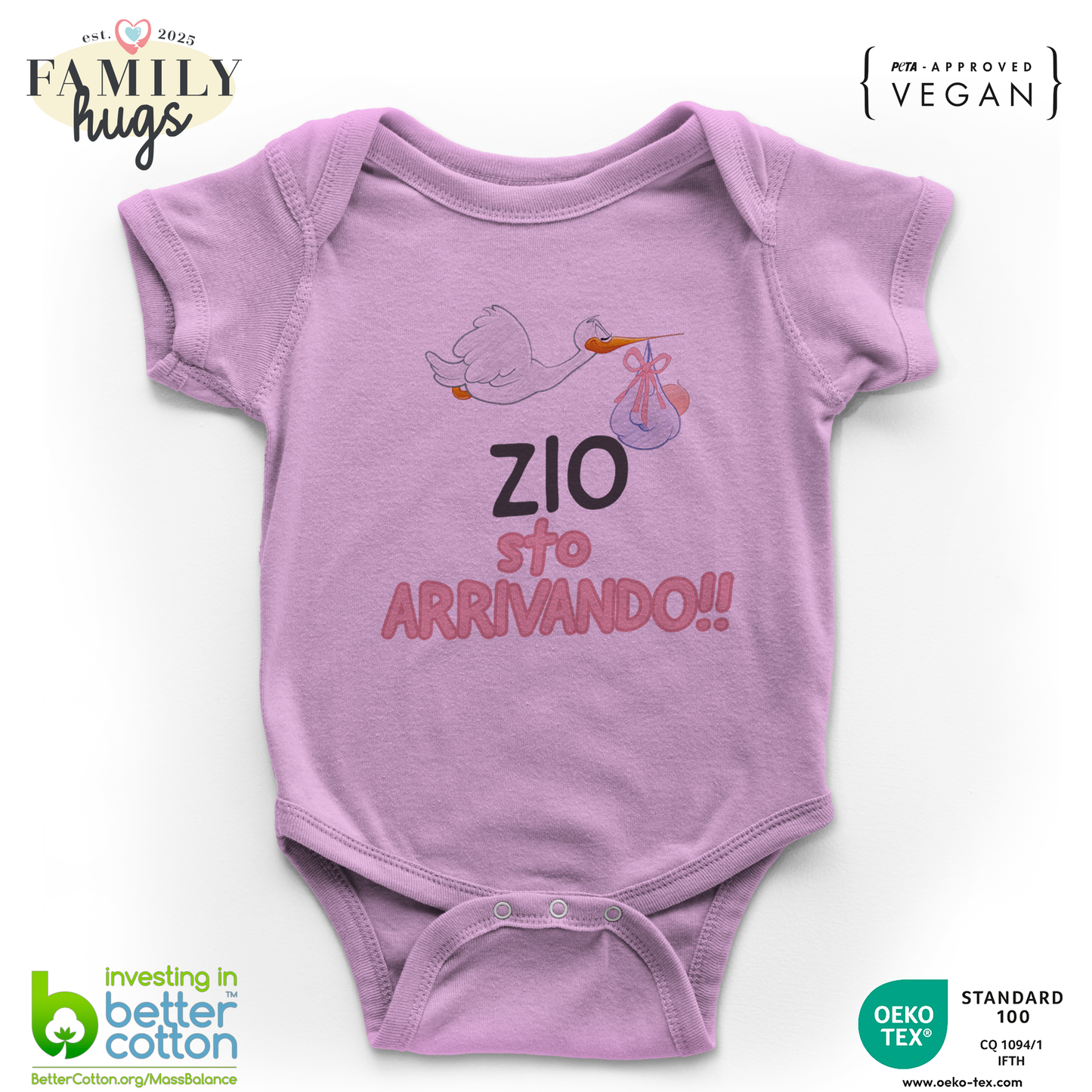 body neonato - zio sto arrivando bambina