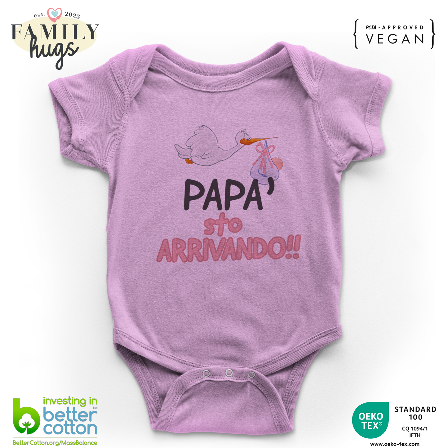 body neonato - papa sto arrivando bambina