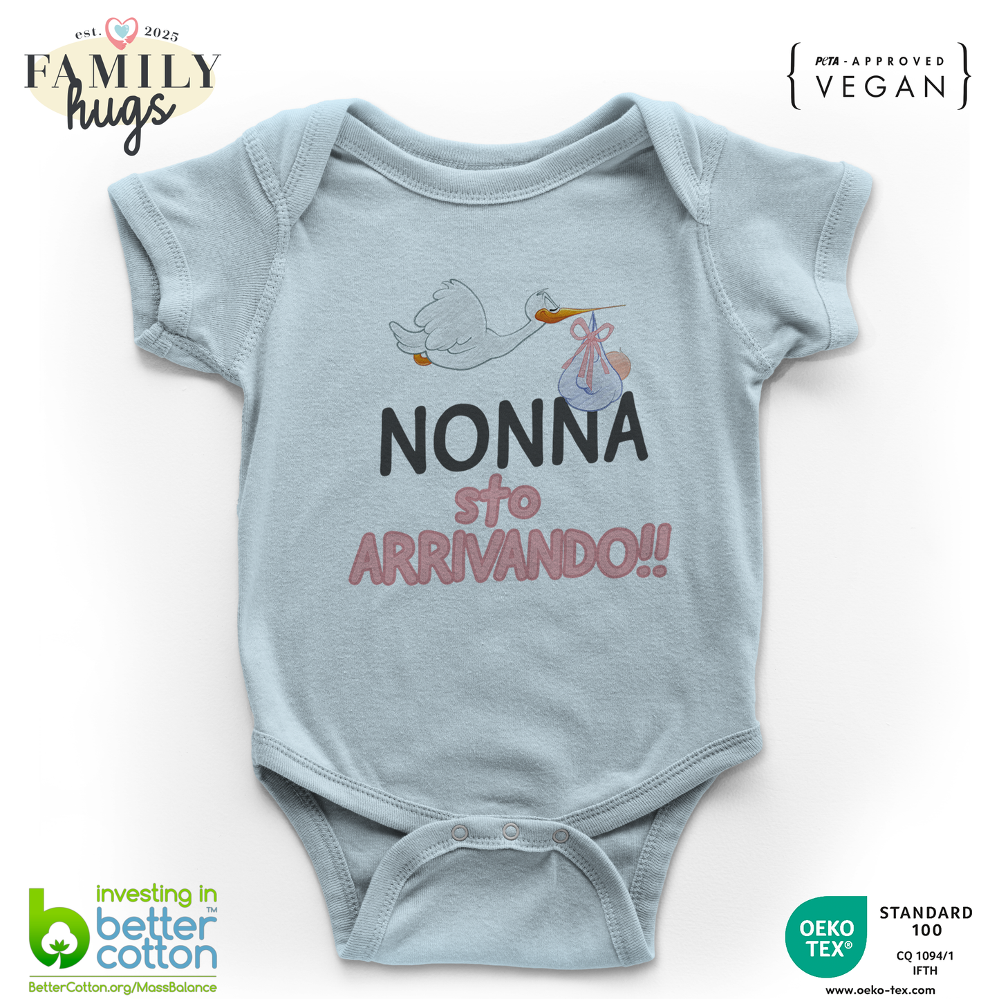 body neonato - nonna sto arrivando bambina