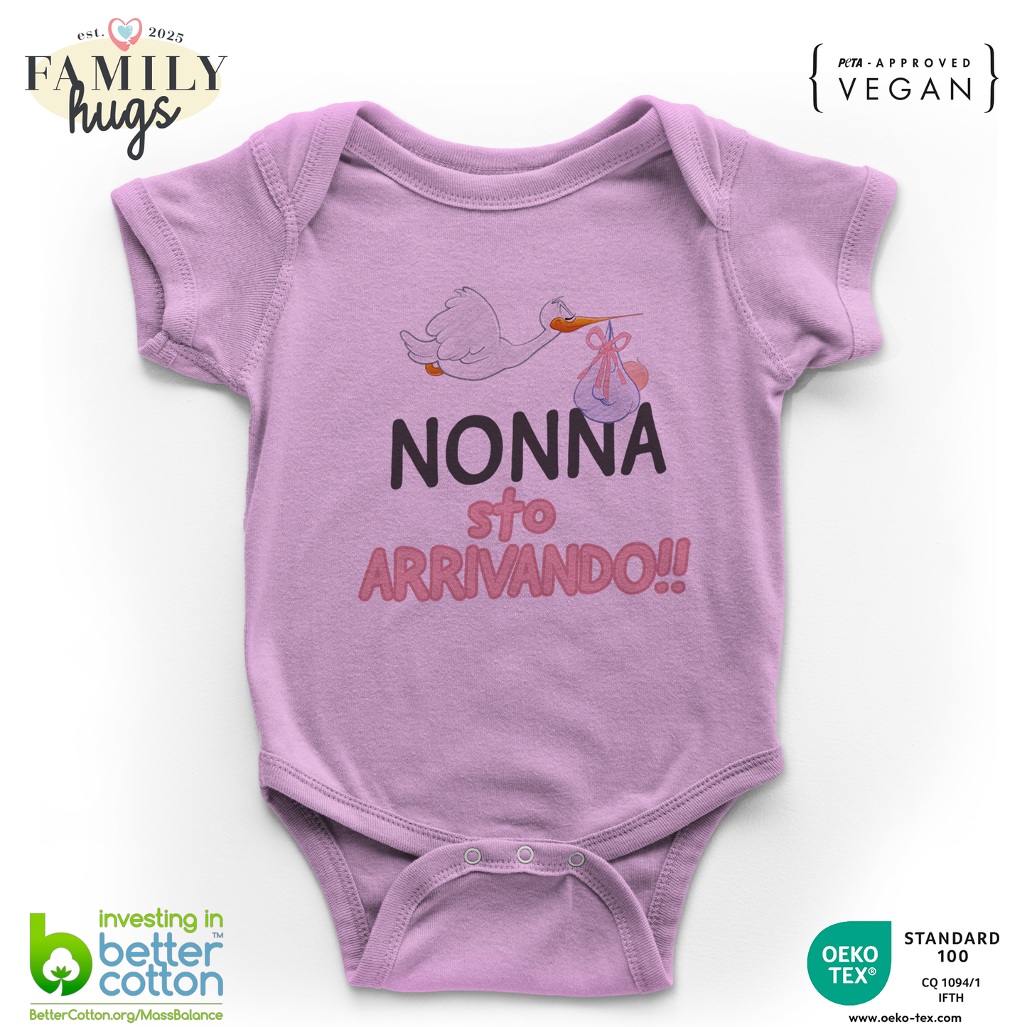 body neonato - nonna sto arrivando bambina