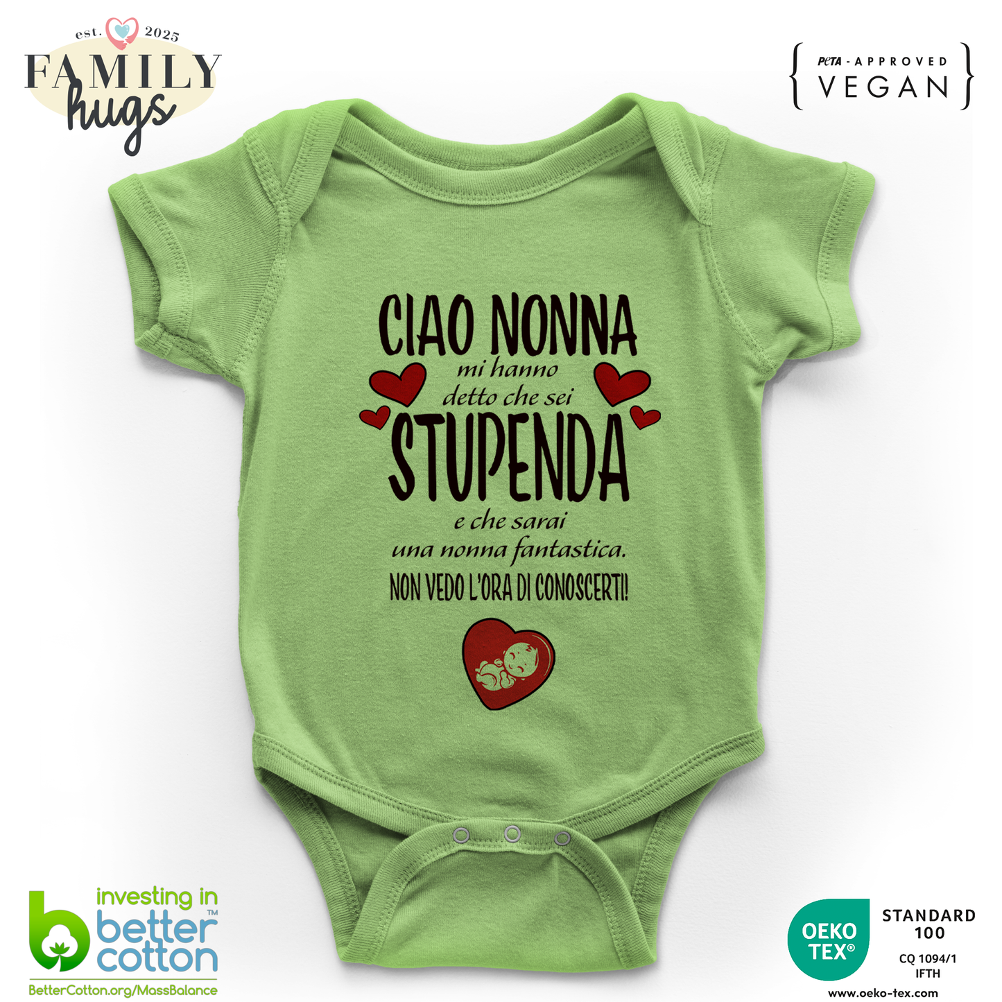 body neonato - ciao nonna mi ha detto che sei stupenda e che sarai una nonna fantastica non vedo l ora di conoscerti