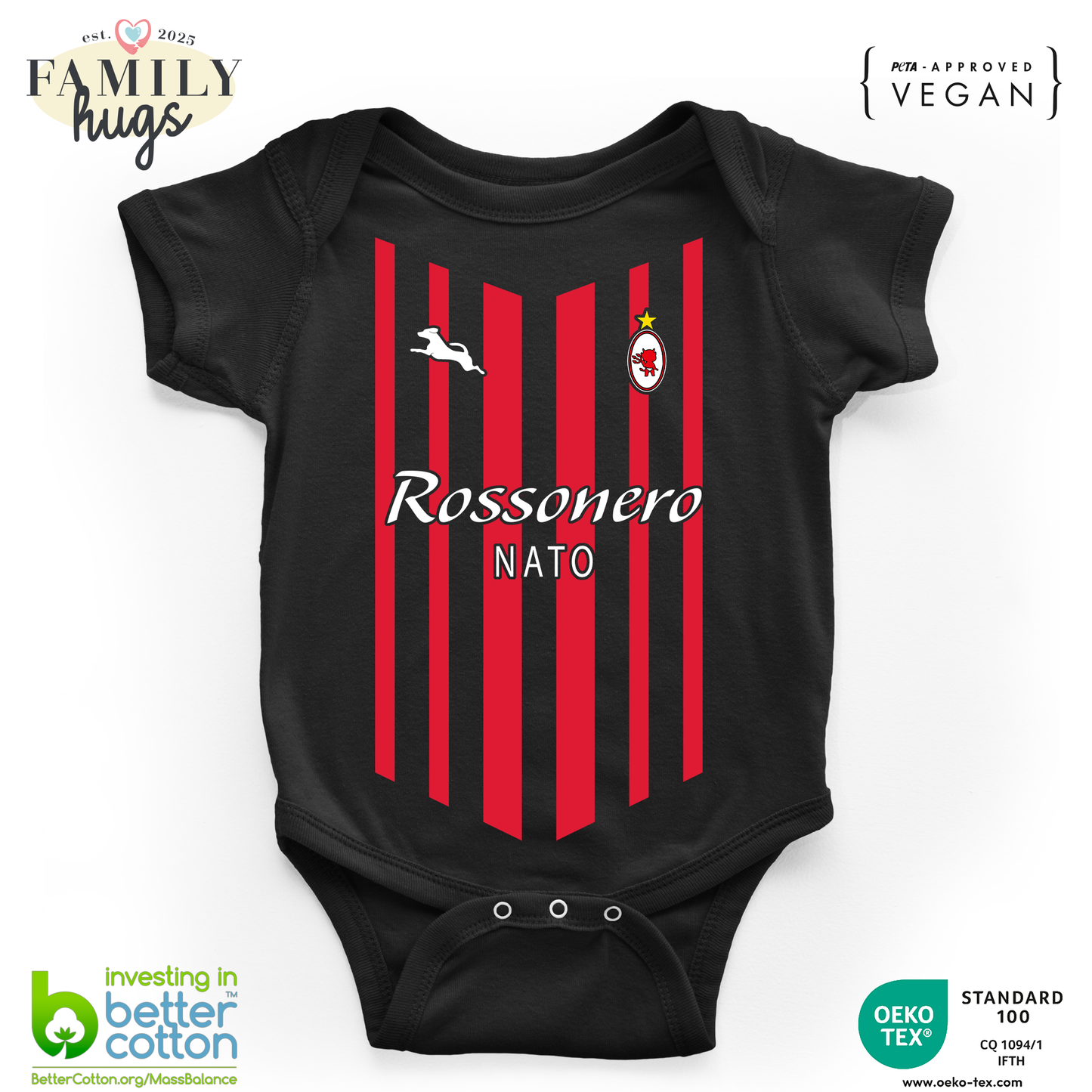 body neonato -rossonero nato
