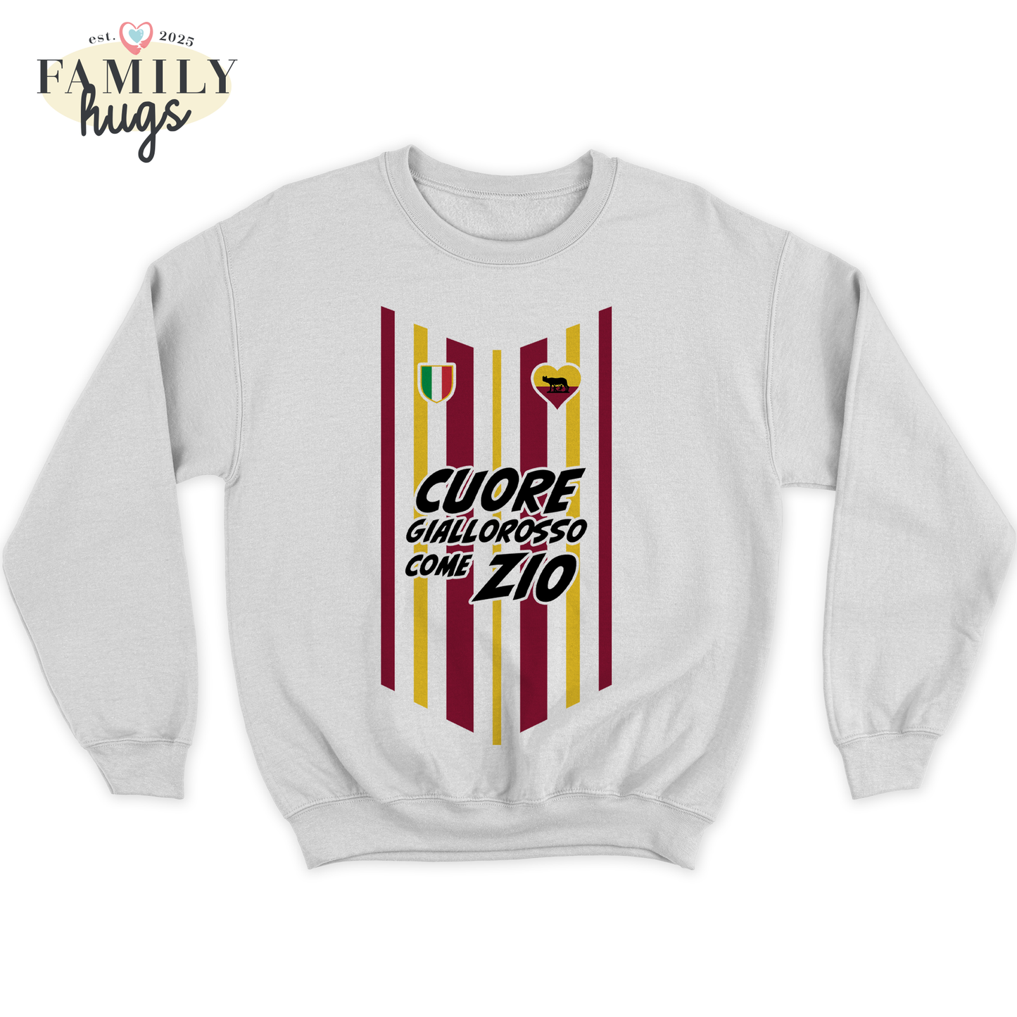 felpa bambino -cuore giallorosso come zio