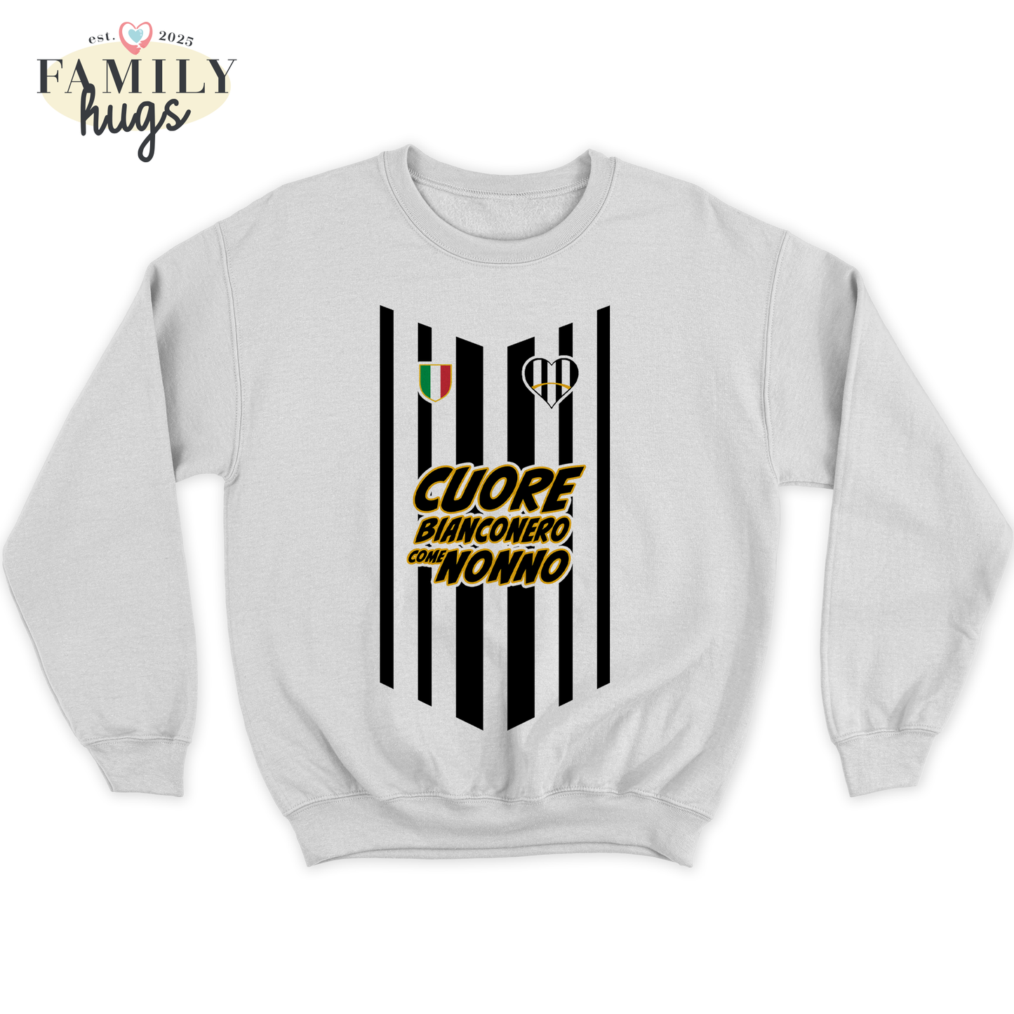 felpa bambino -cuore bianconero come nonno