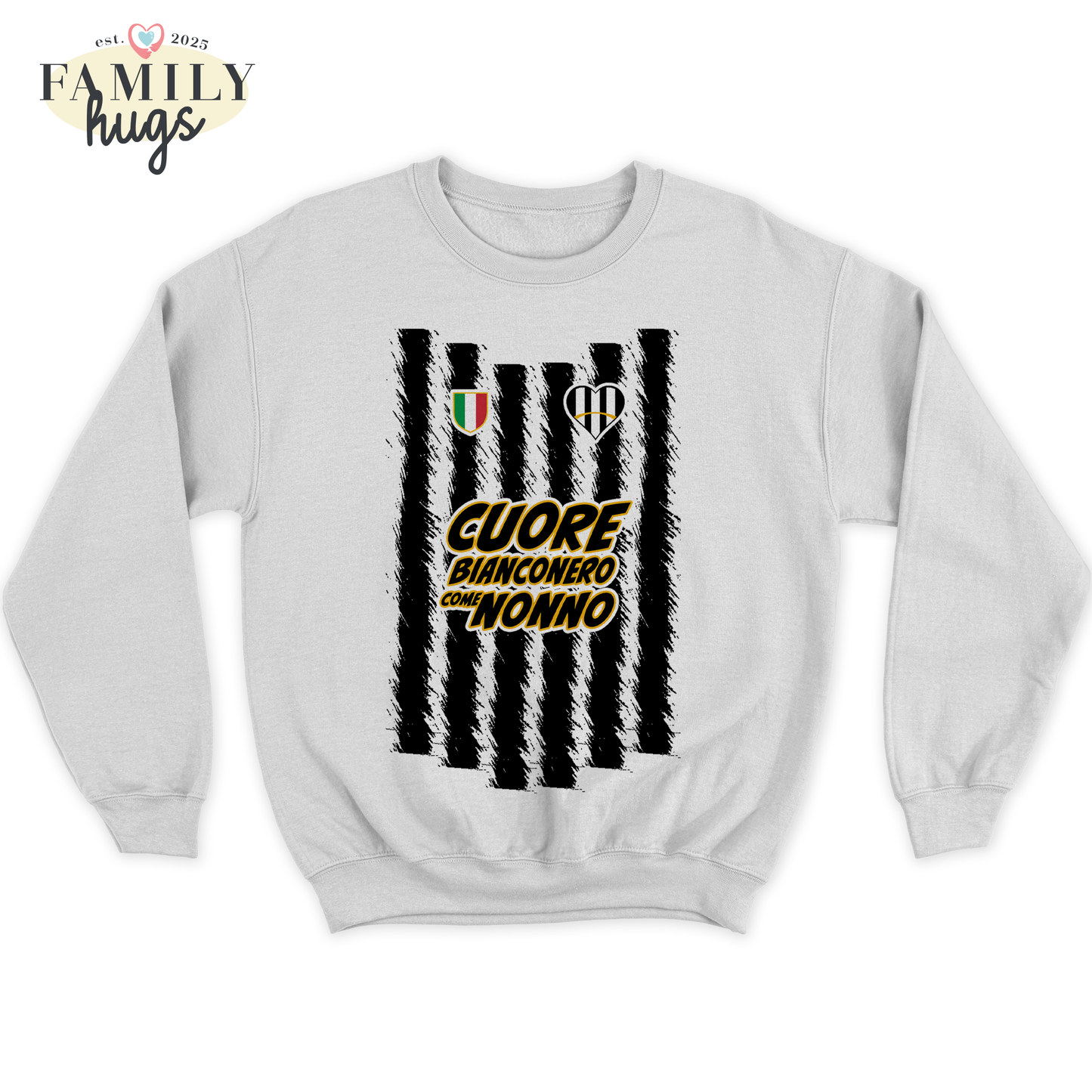 felpa bambino -cuore bianconero come nonno