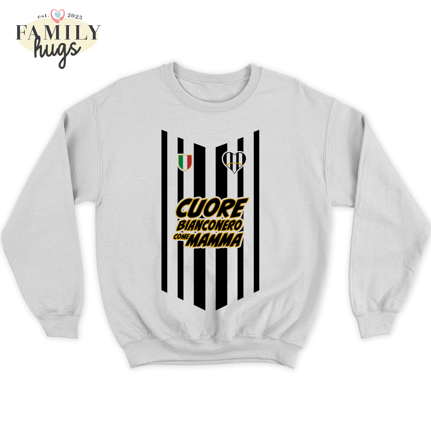 felpa bambino -cuore bianconero come mamma