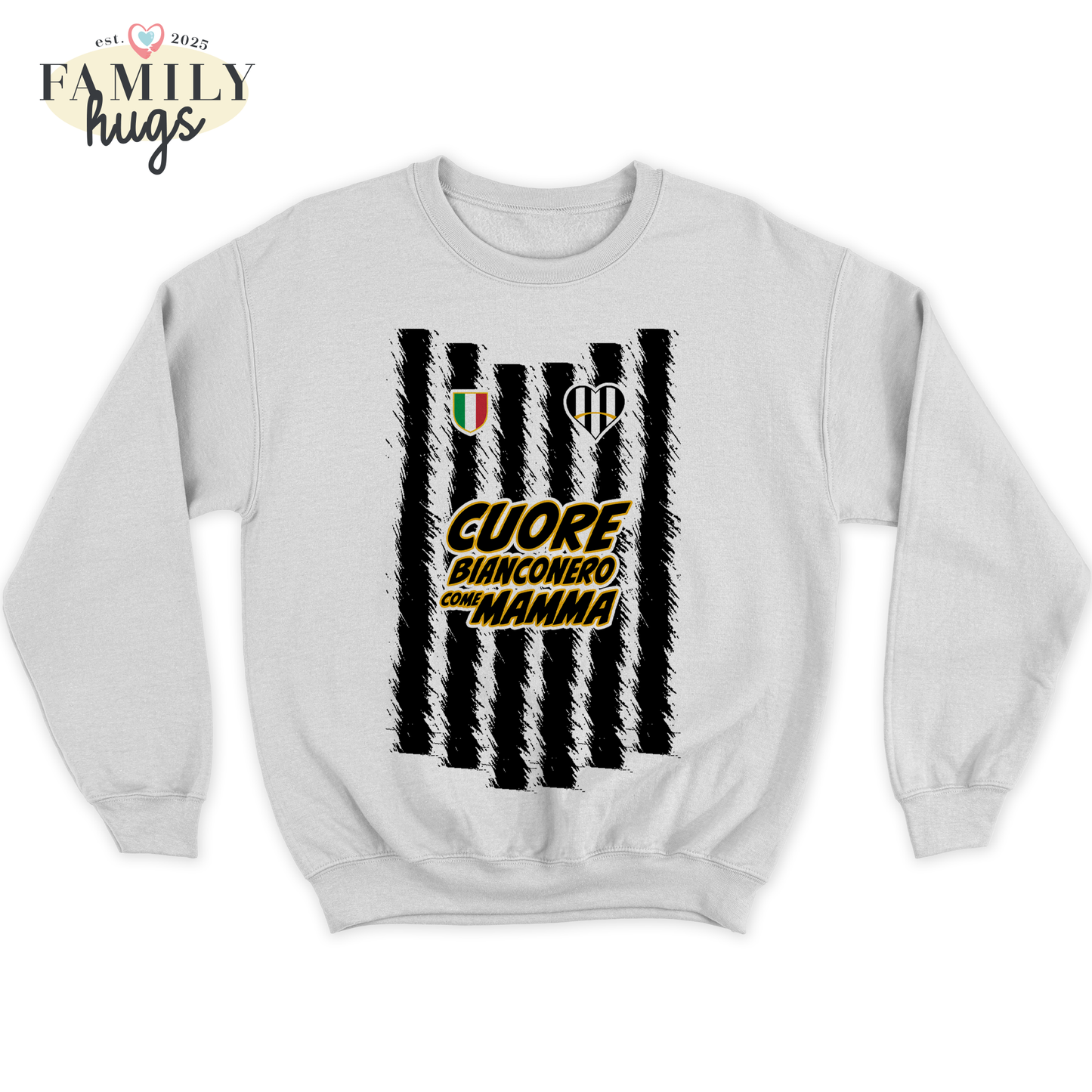 felpa bambino -cuore bianconero come mamma