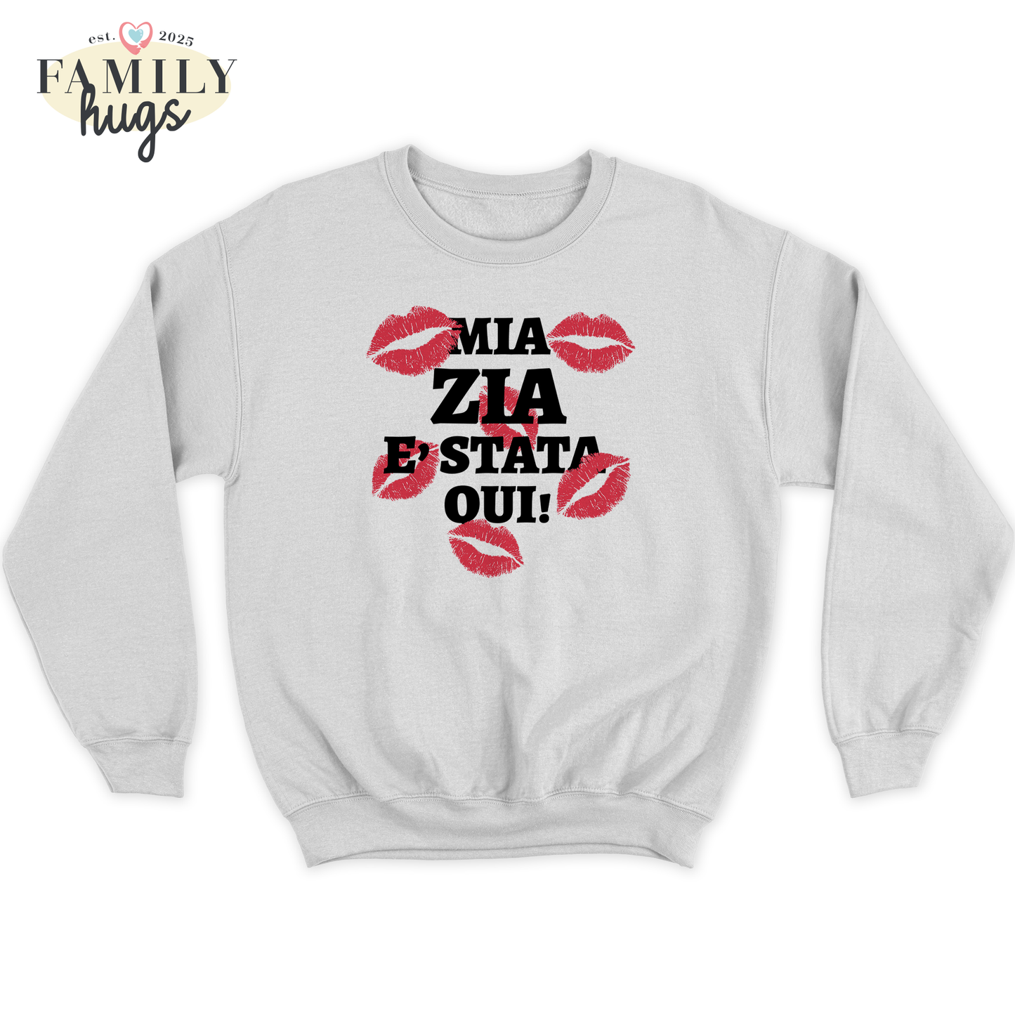 felpa bambino -mia zia e stata qui baci