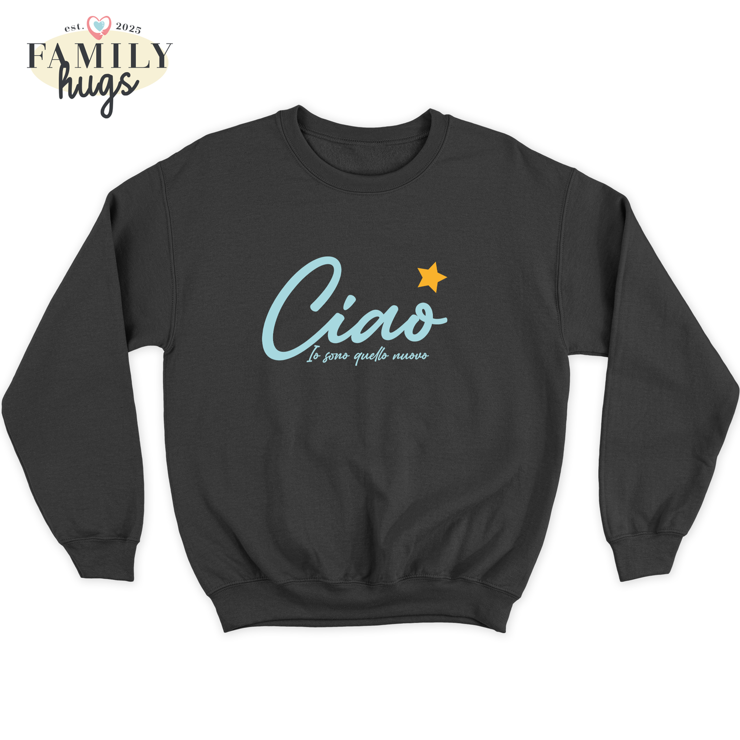 felpa bambino -ciao io sono quello nuovo