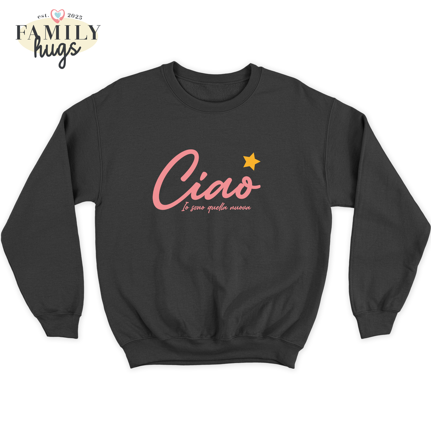 felpa bambino -ciao io sono quella nuova