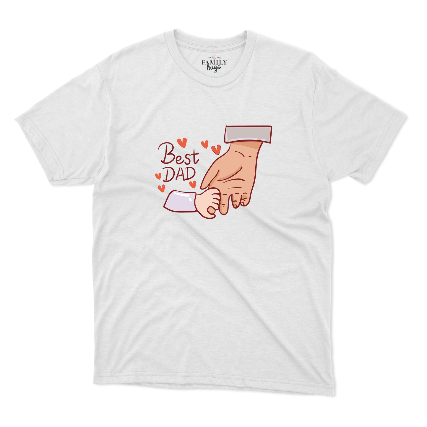 maglietta t-shirt-best dad stretta di mano