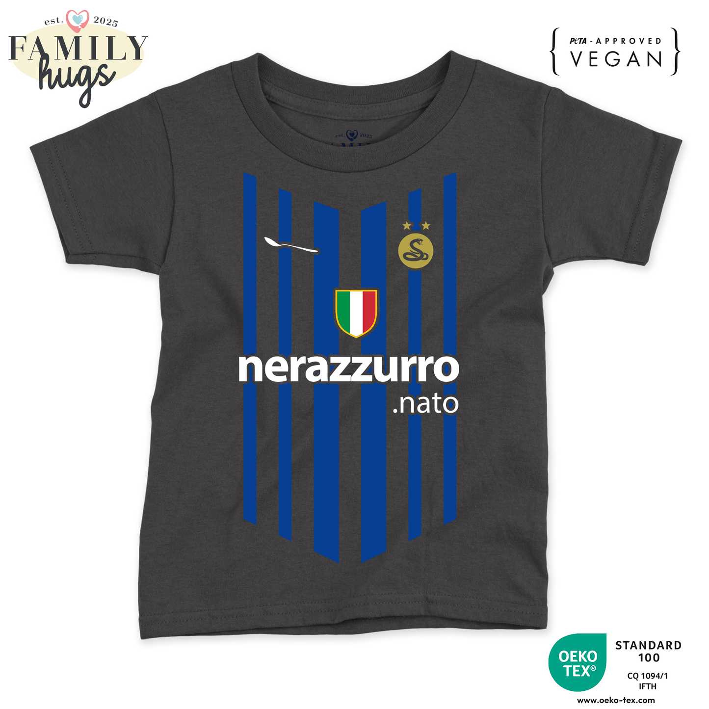 maglietta bambino -neroazzurro nato
