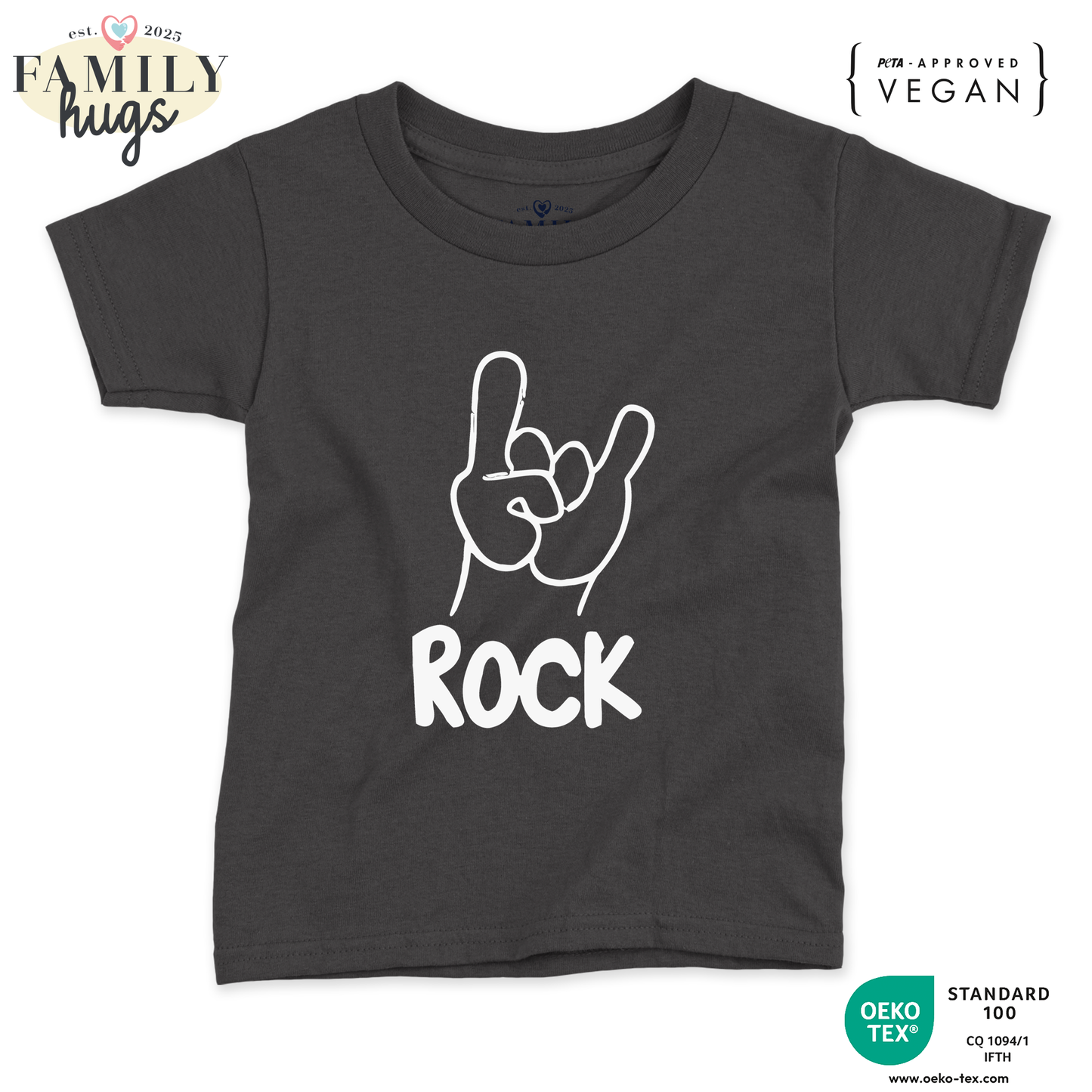 maglietta bambino -rock corna