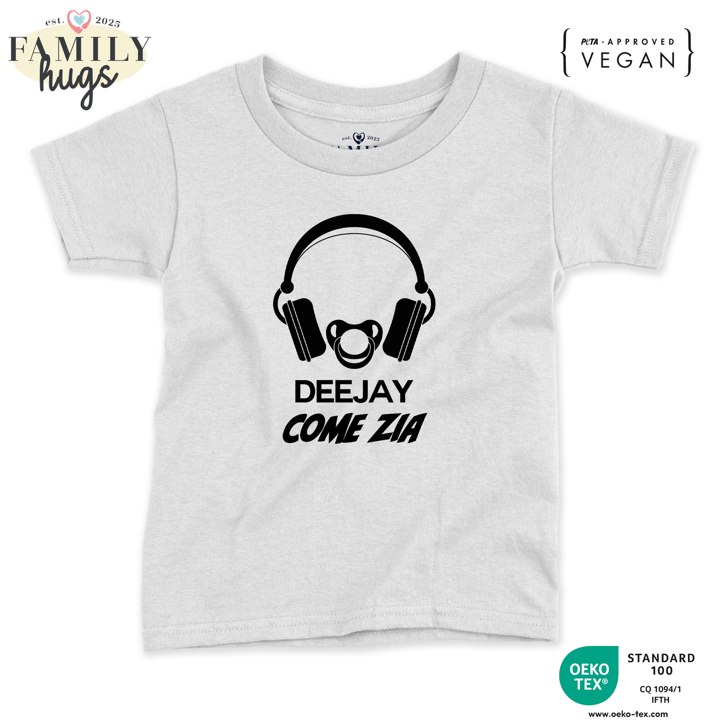 maglietta bambino -deejay dj come zia