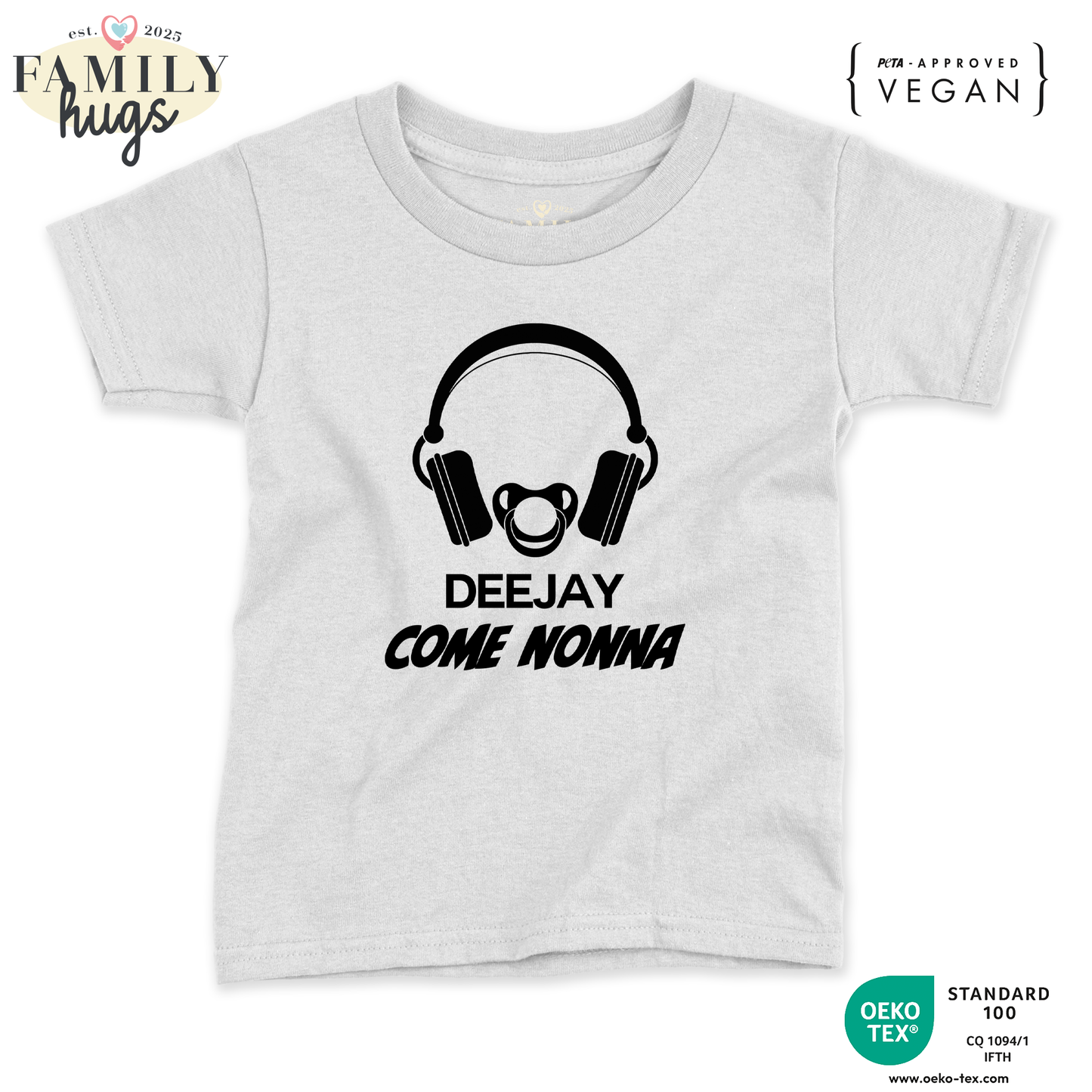 maglietta neonato -deejay dj come nonna