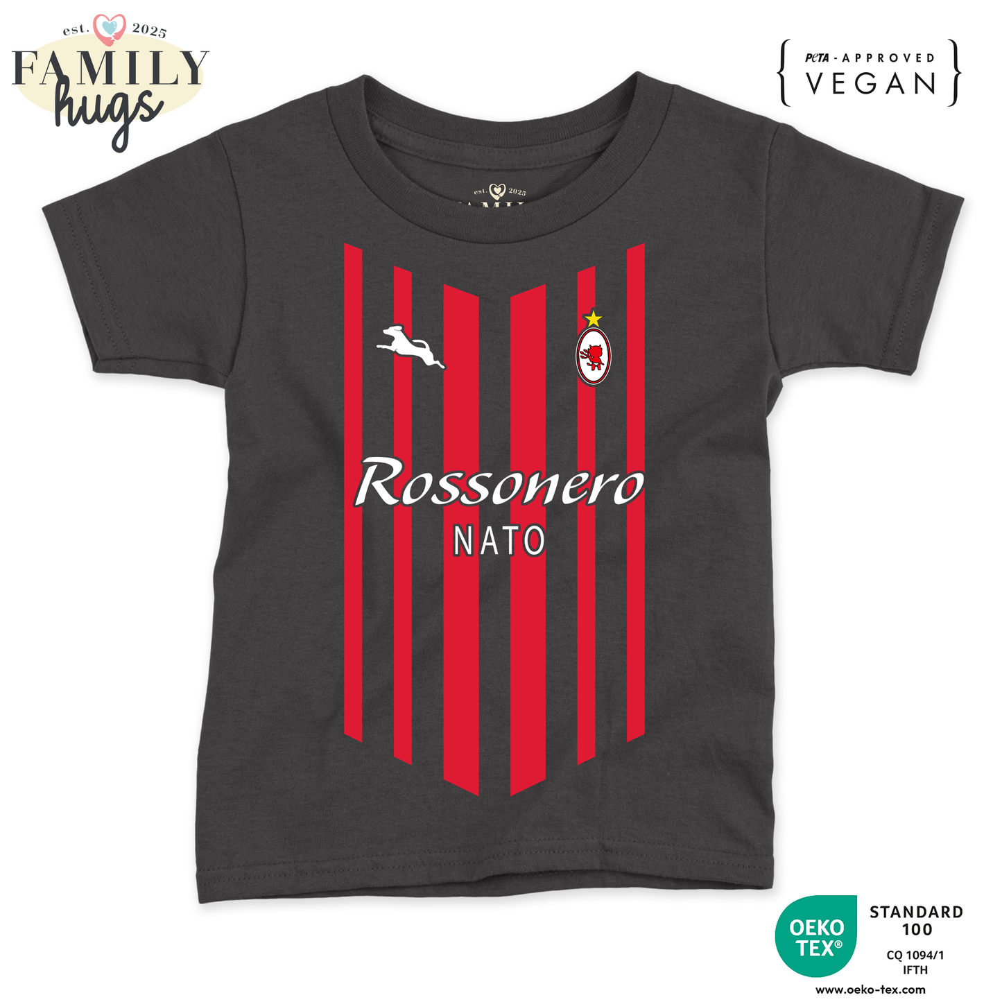 maglietta neonato -rossonero nato