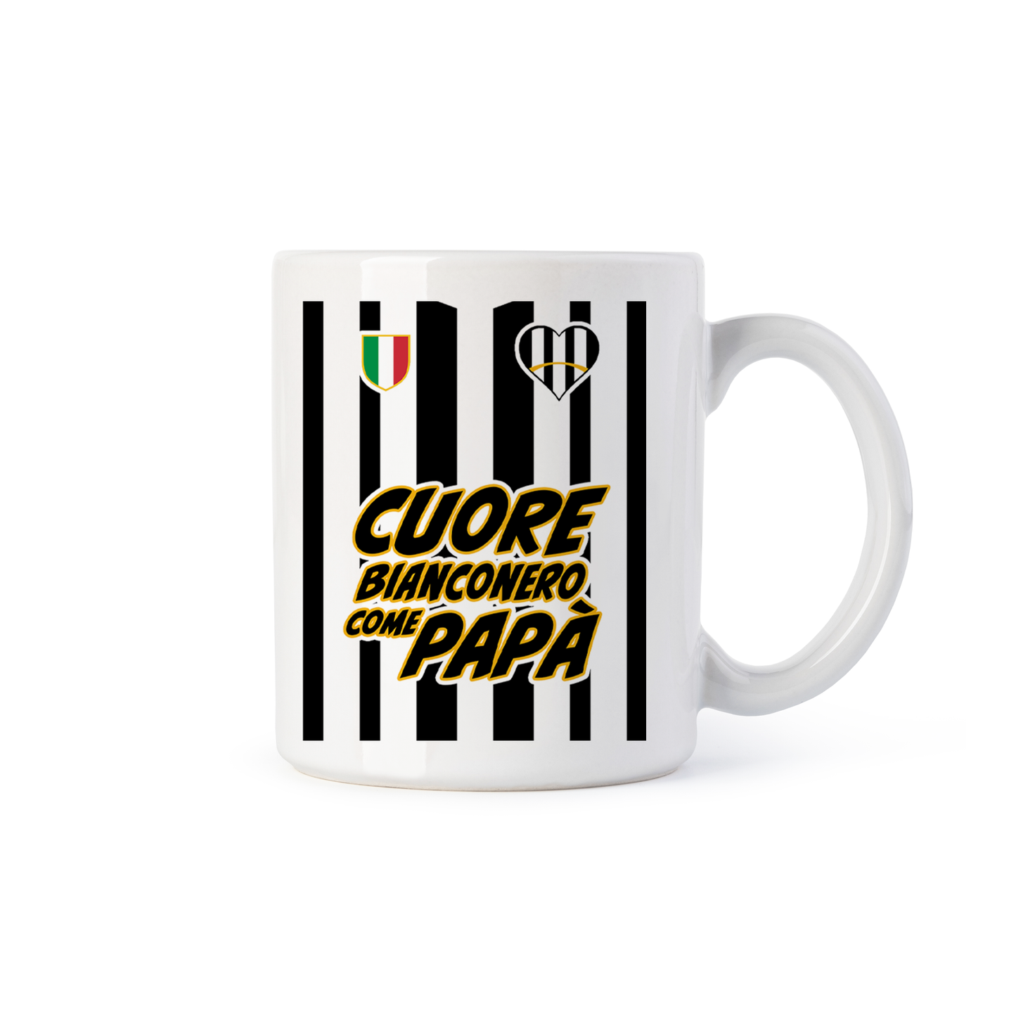 tazza Mug-cuore bianconero come papa