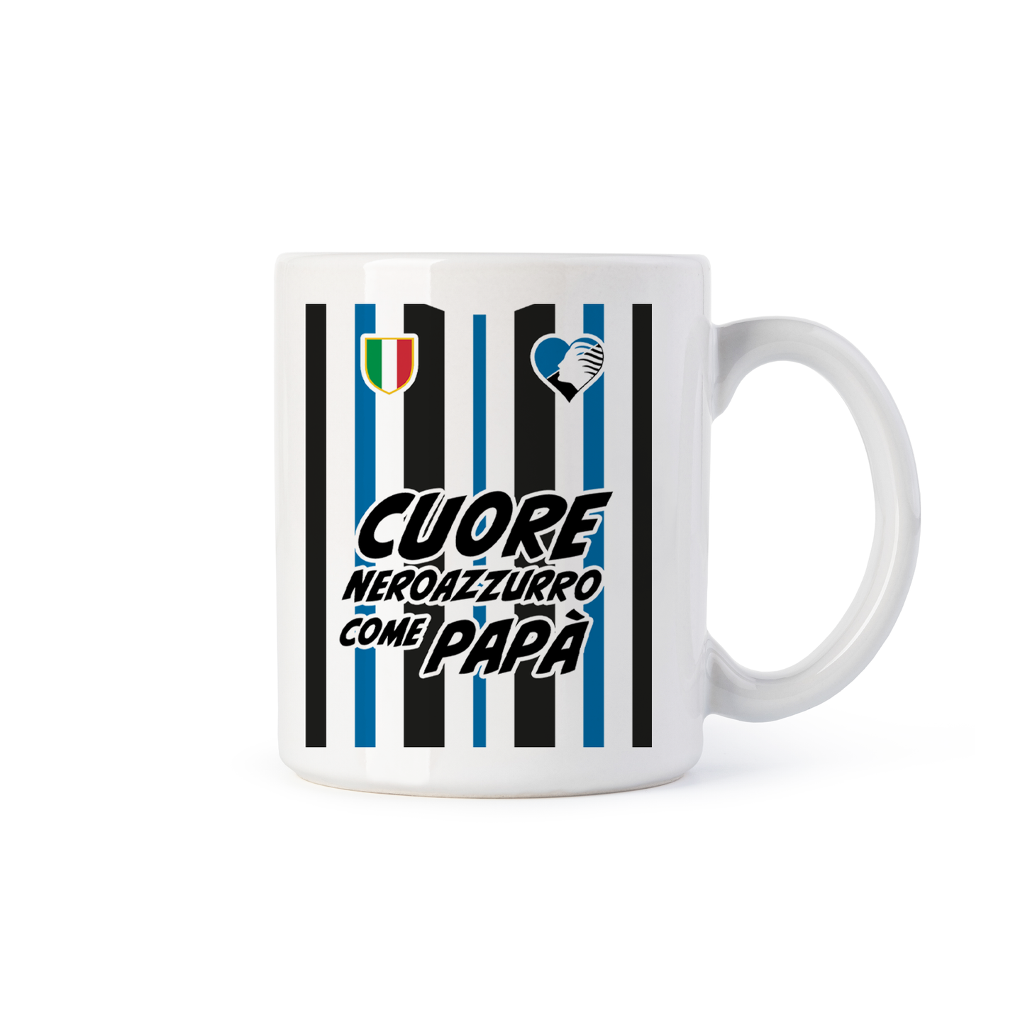 tazza Mug-cuore neroazzurro come papa dea