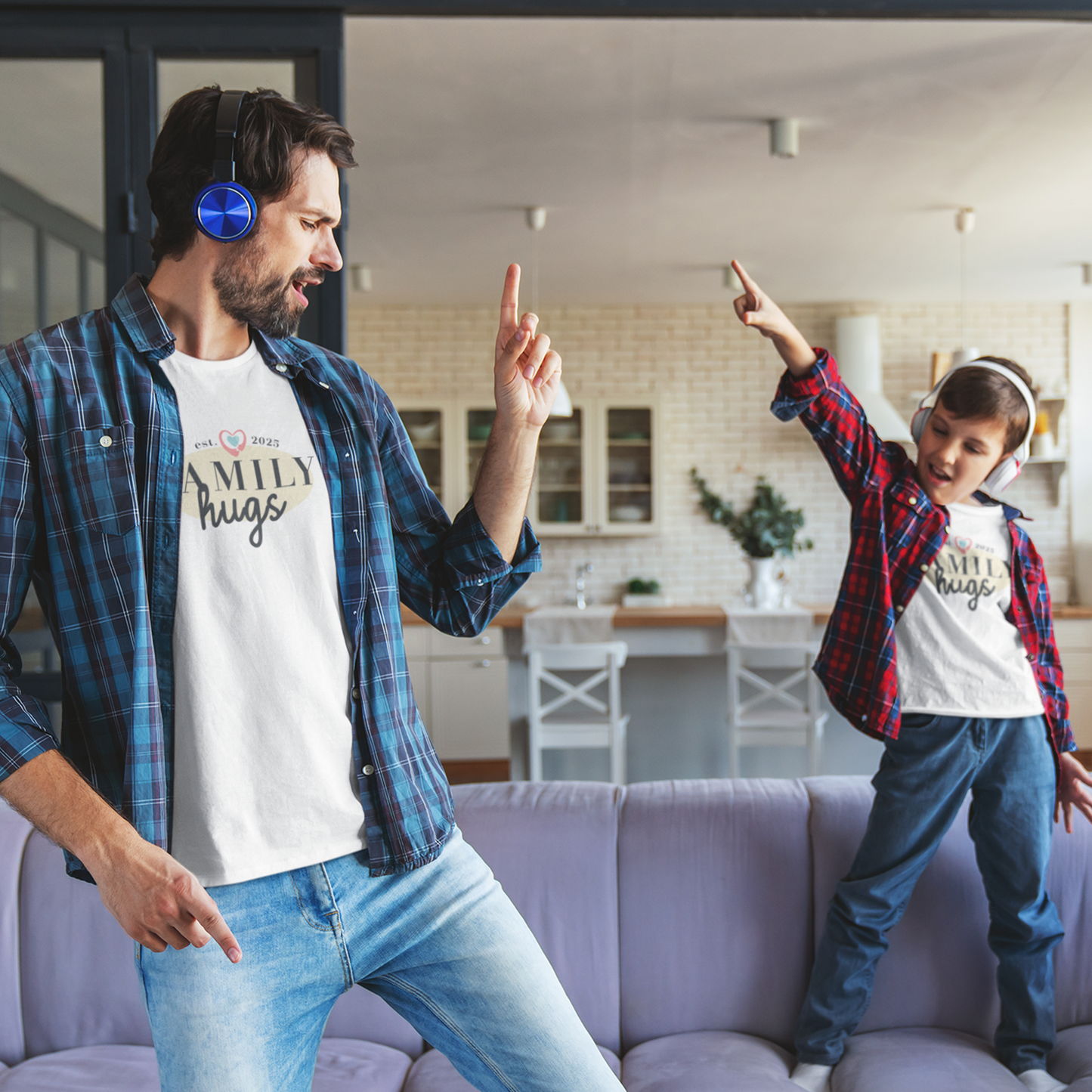 Magliette Papà/Bambino- Cuore bianconero come Papà
