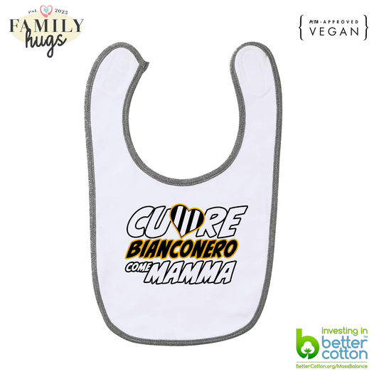 bavaglino -cuore bianconero come mamma
