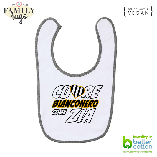 bavaglino -cuore bianconero come zia
