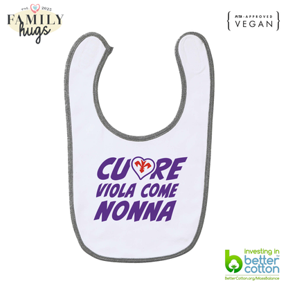 bavaglino -cuore viola come nonna