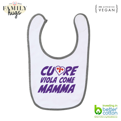 bavaglino -cuore viola come mamma