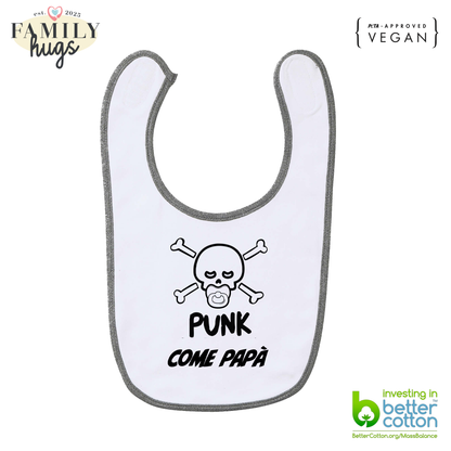 bavaglino -punk baby scheletro come mio padre