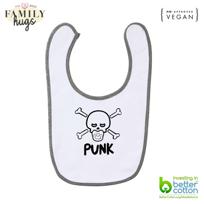 bavaglino -punk baby scheletro con ciuccio