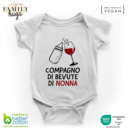 body neonato - compagno di bevute di nonna